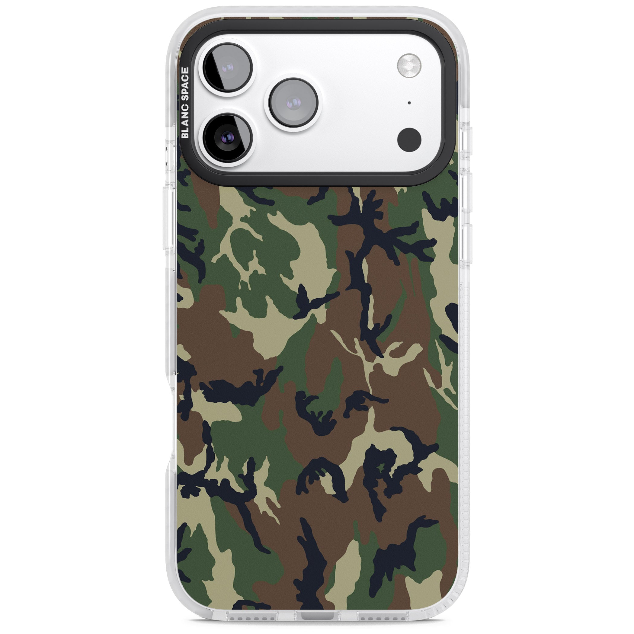 Forest Green Camo iPhone 17 Pro Impact Clear Phone Case