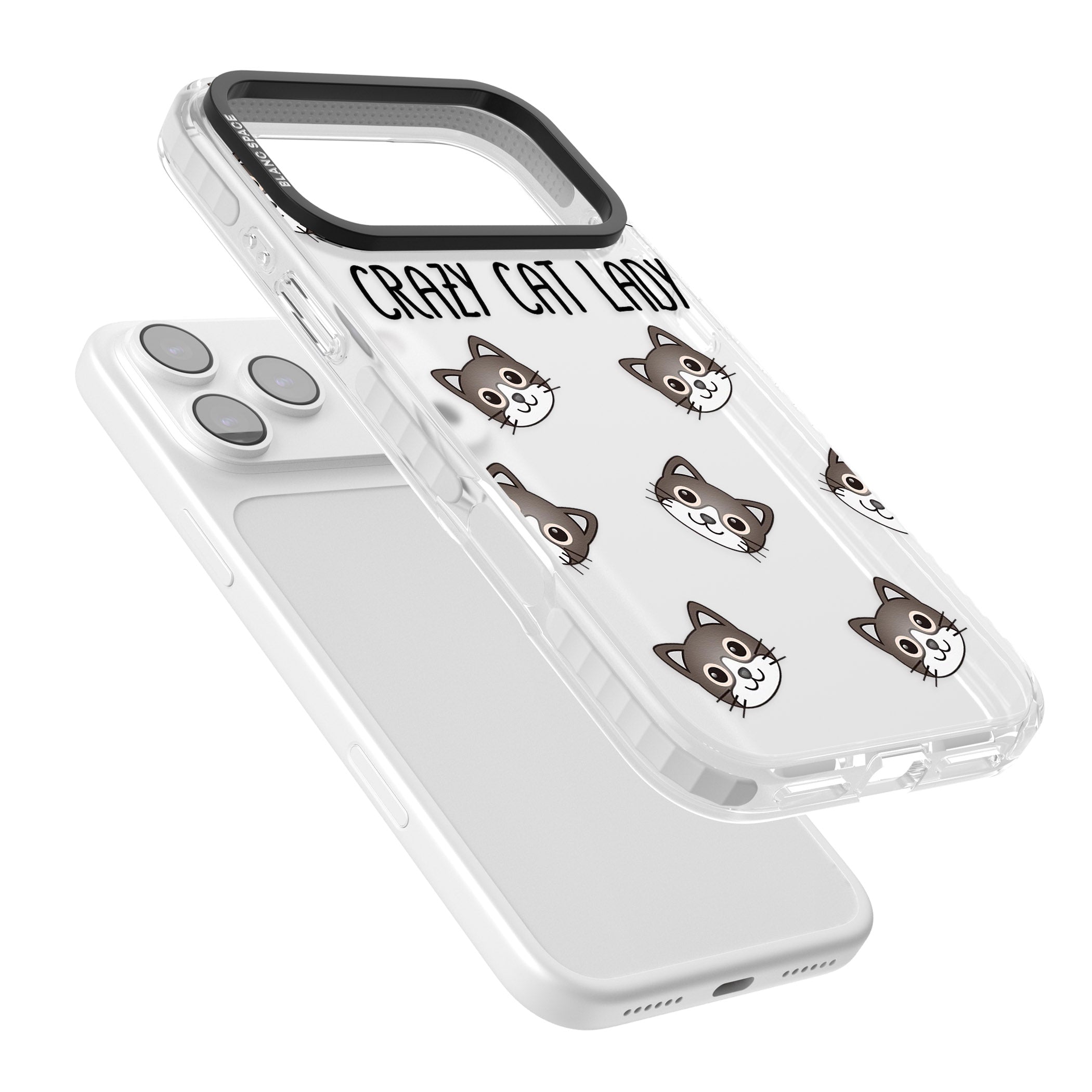 Crazy Cat Lady iPhone 17 Pro Impact Clear Phone Case Colours