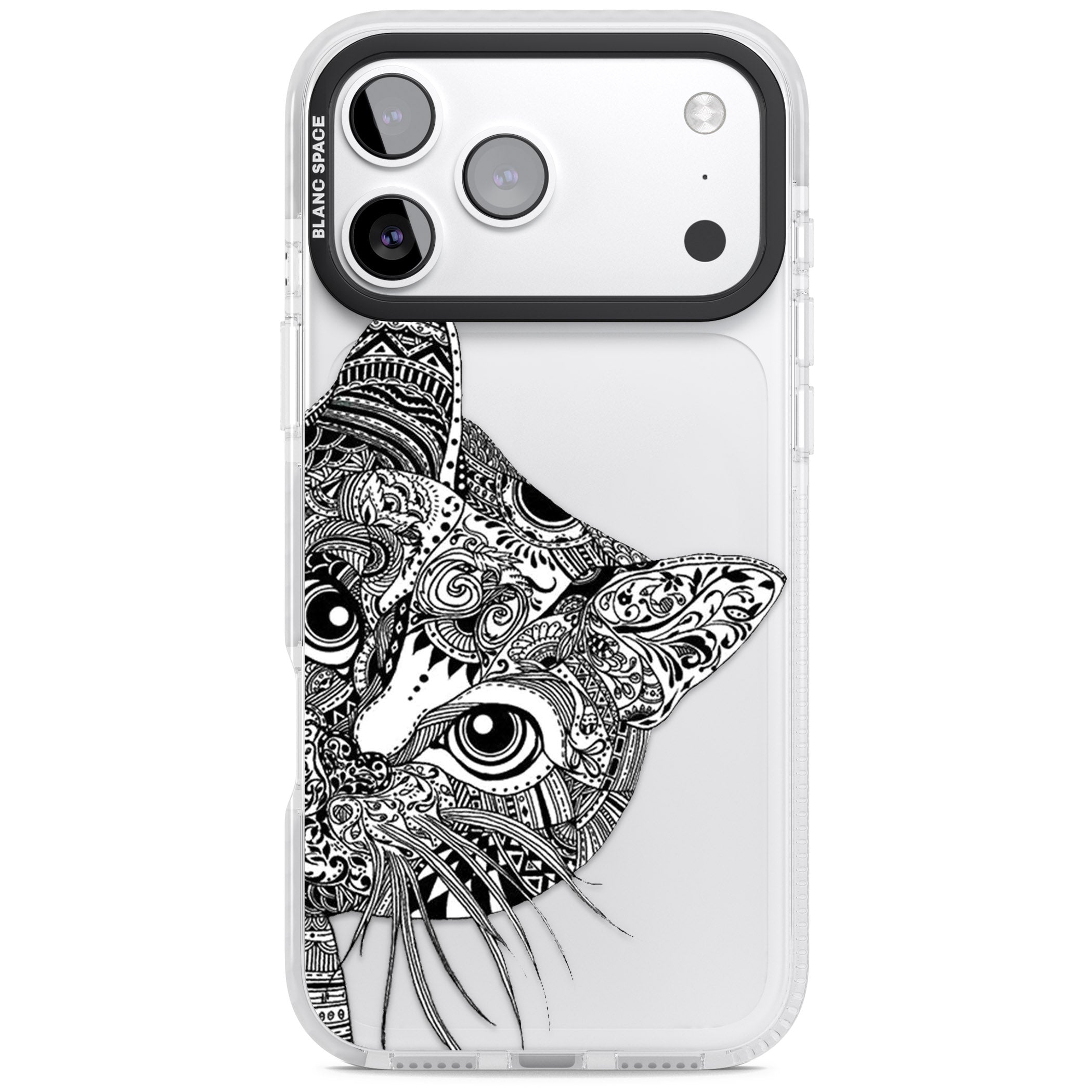 Henna Cat iPhone 17 Pro Impact Clear Phone Case