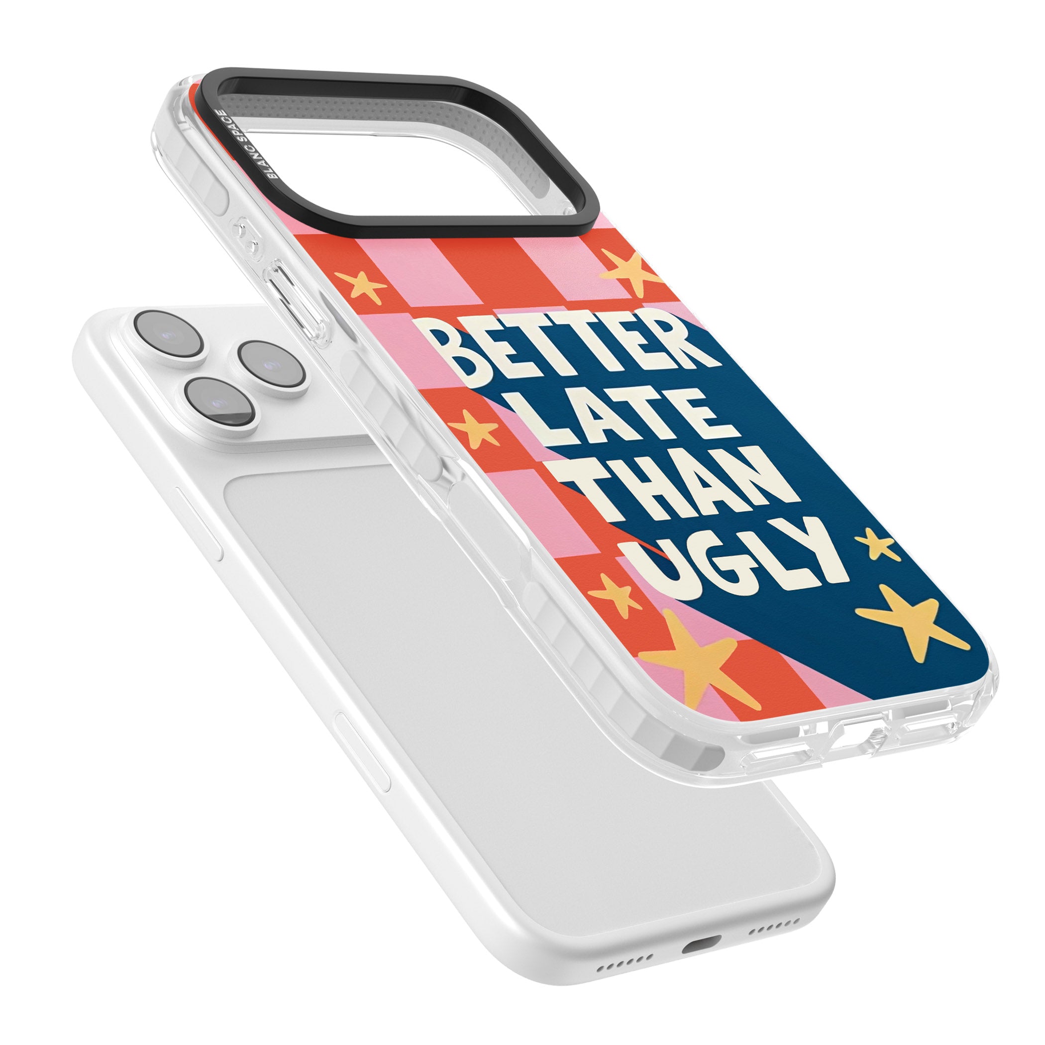 Better Late Than Ugly iPhone 17 Pro Impact Clear Phone Case Colours