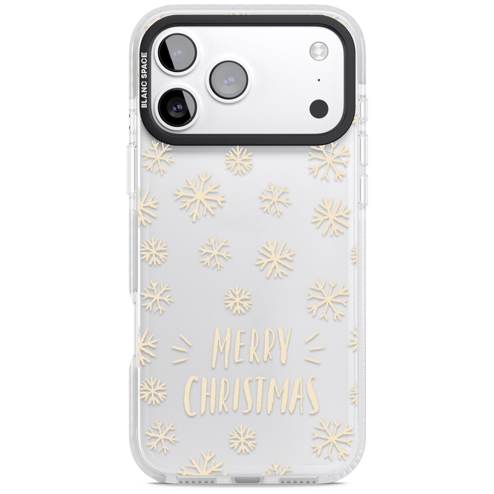 Christmas Snowflake Pattern iPhone 17 Pro Impact Clear Phone Case