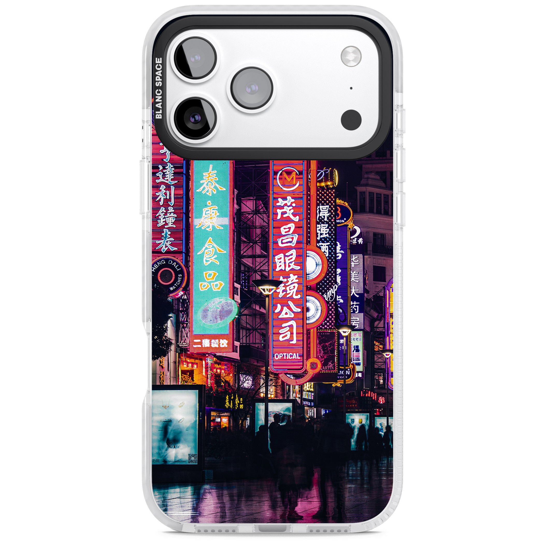 Neon Streets iPhone 17 Pro Impact Clear Phone Case