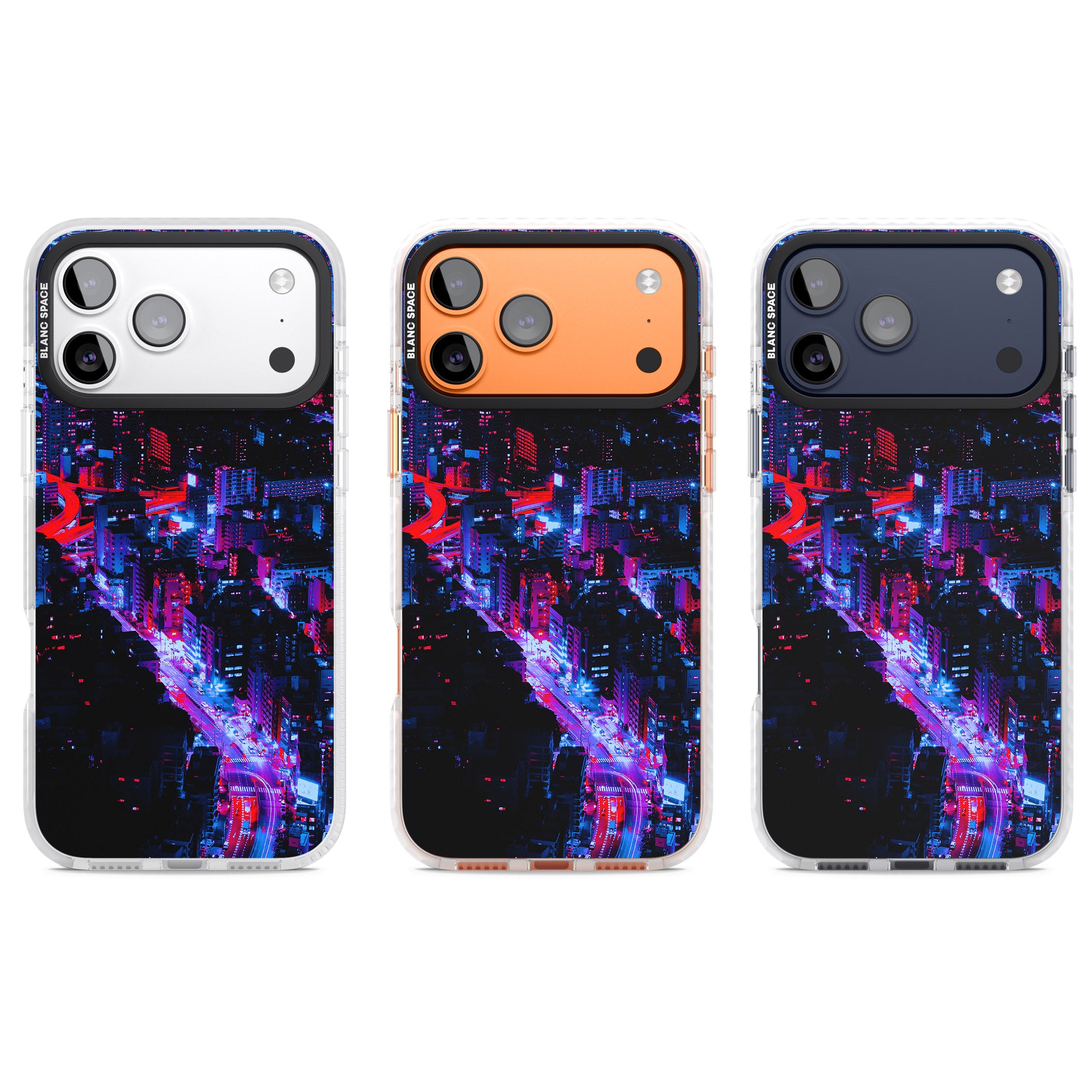 Neon Cityscape iPhone 17 Pro Impact Clear Phone Case APT Impact Protection