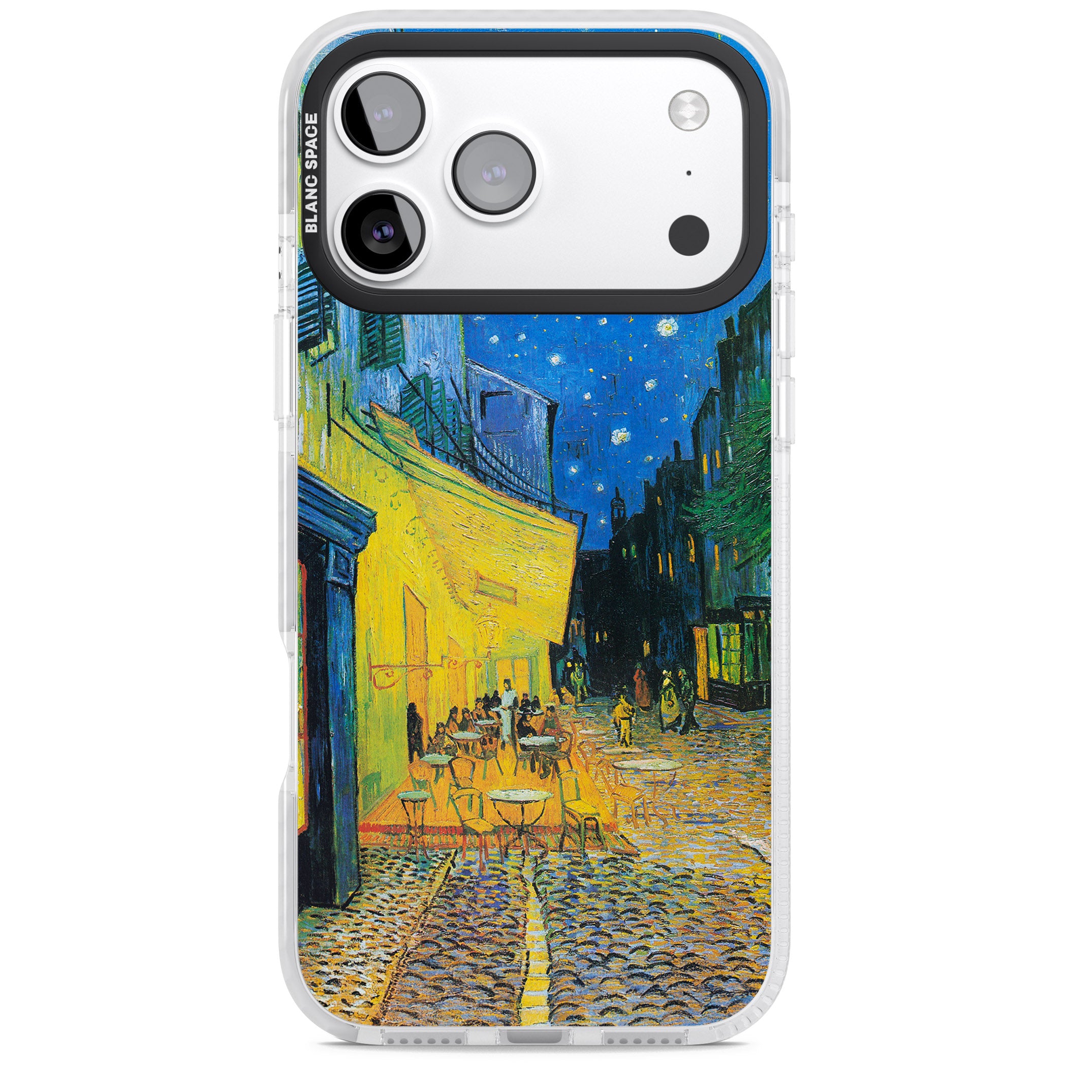 Café Terrace At Night iPhone 17 Pro Impact Clear Phone Case