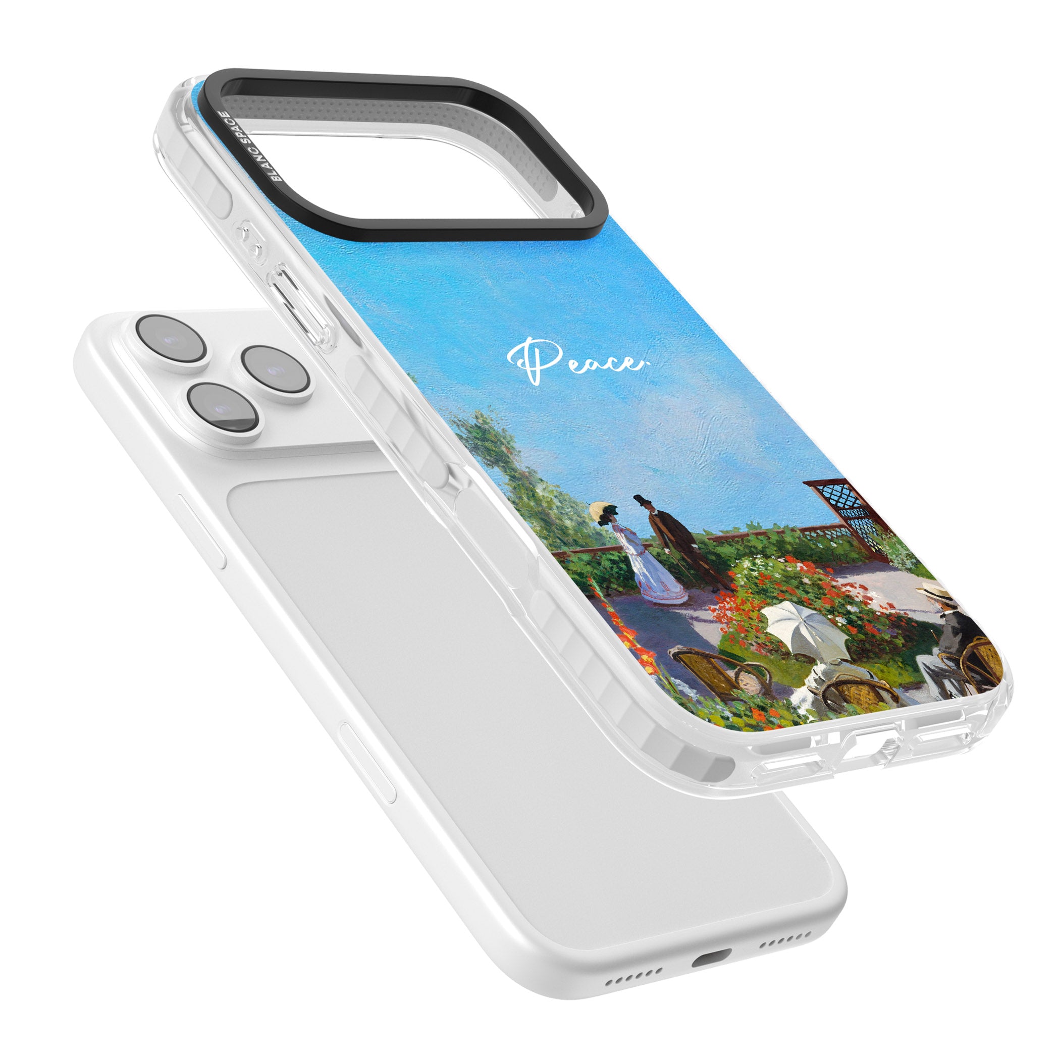 Monet Garden Terrace iPhone 17 Pro Impact Clear Phone Case Colours