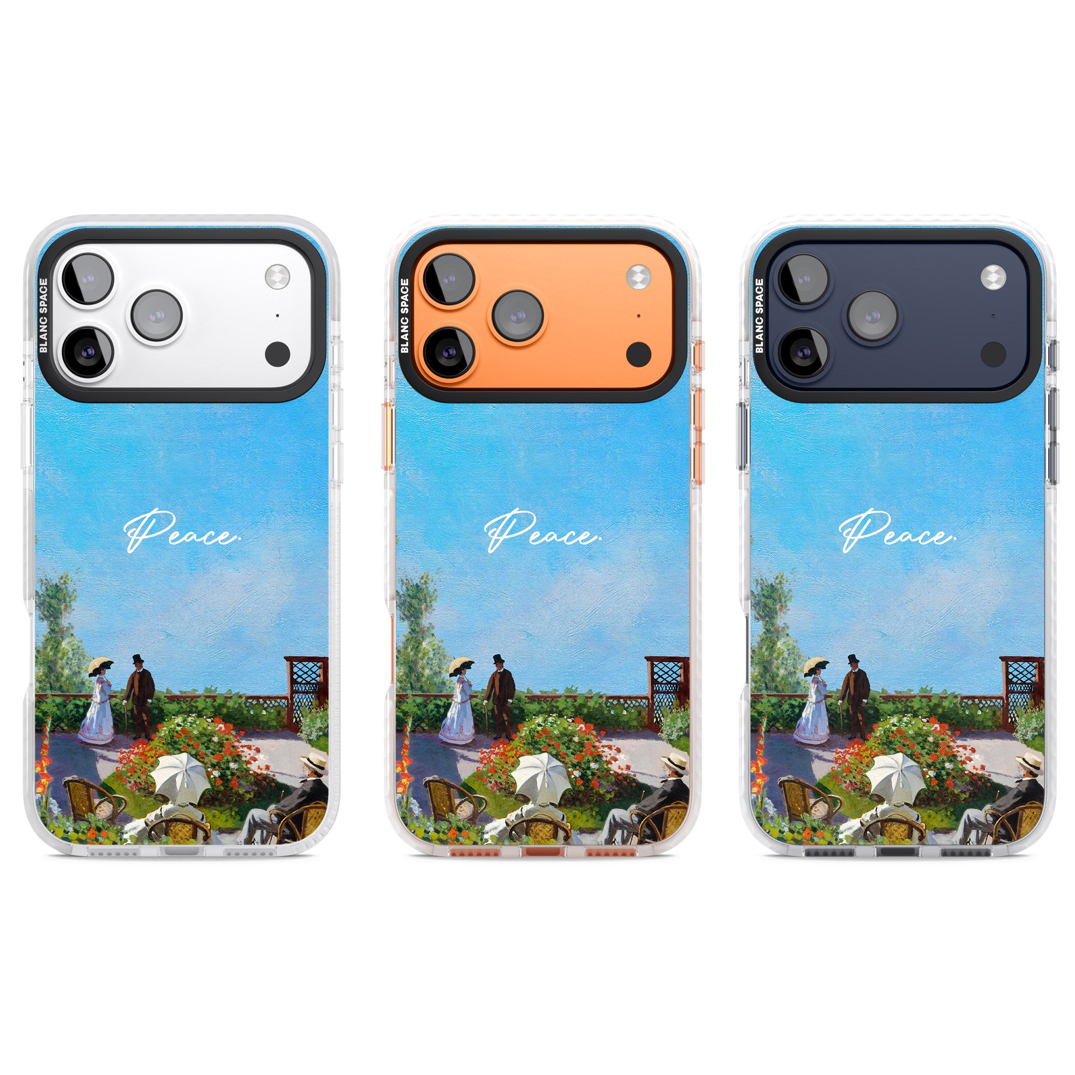 Monet Garden Terrace iPhone 17 Pro Impact Clear Phone Case APT Impact Protection