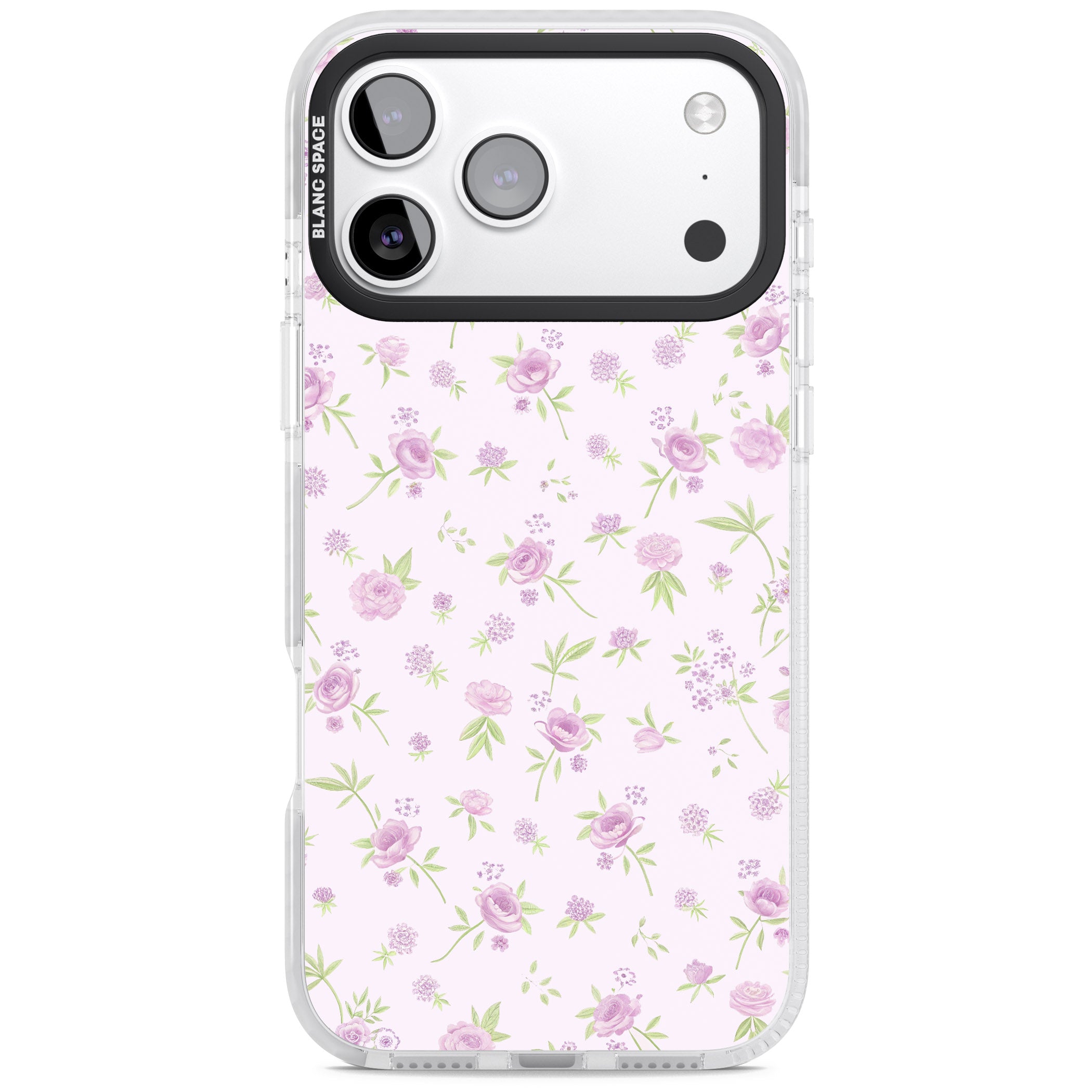 Pink Peonies iPhone 17 Pro Impact Clear Phone Case