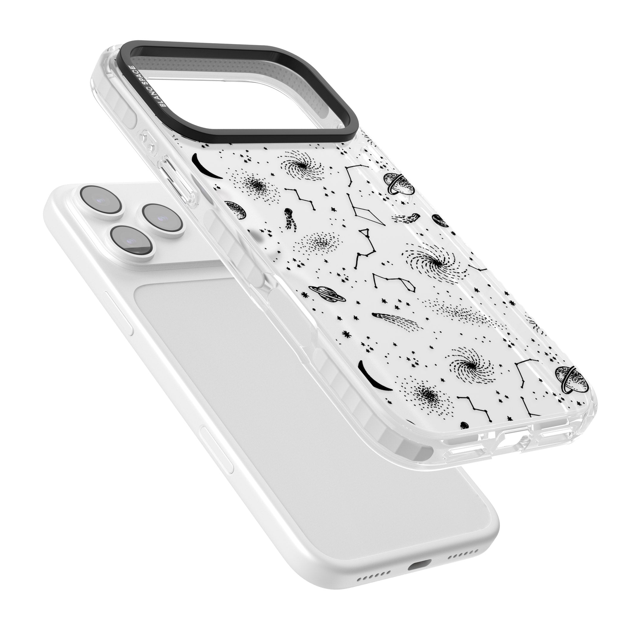 Galactic Sketch iPhone 17 Pro Impact Clear Phone Case Colours