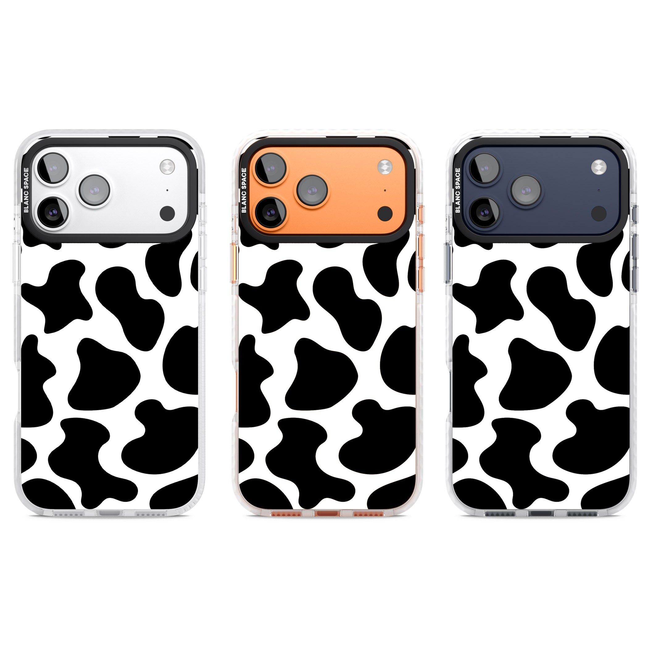 Cow Print iPhone 17 Pro Impact Clear Phone Case APT Impact Protection