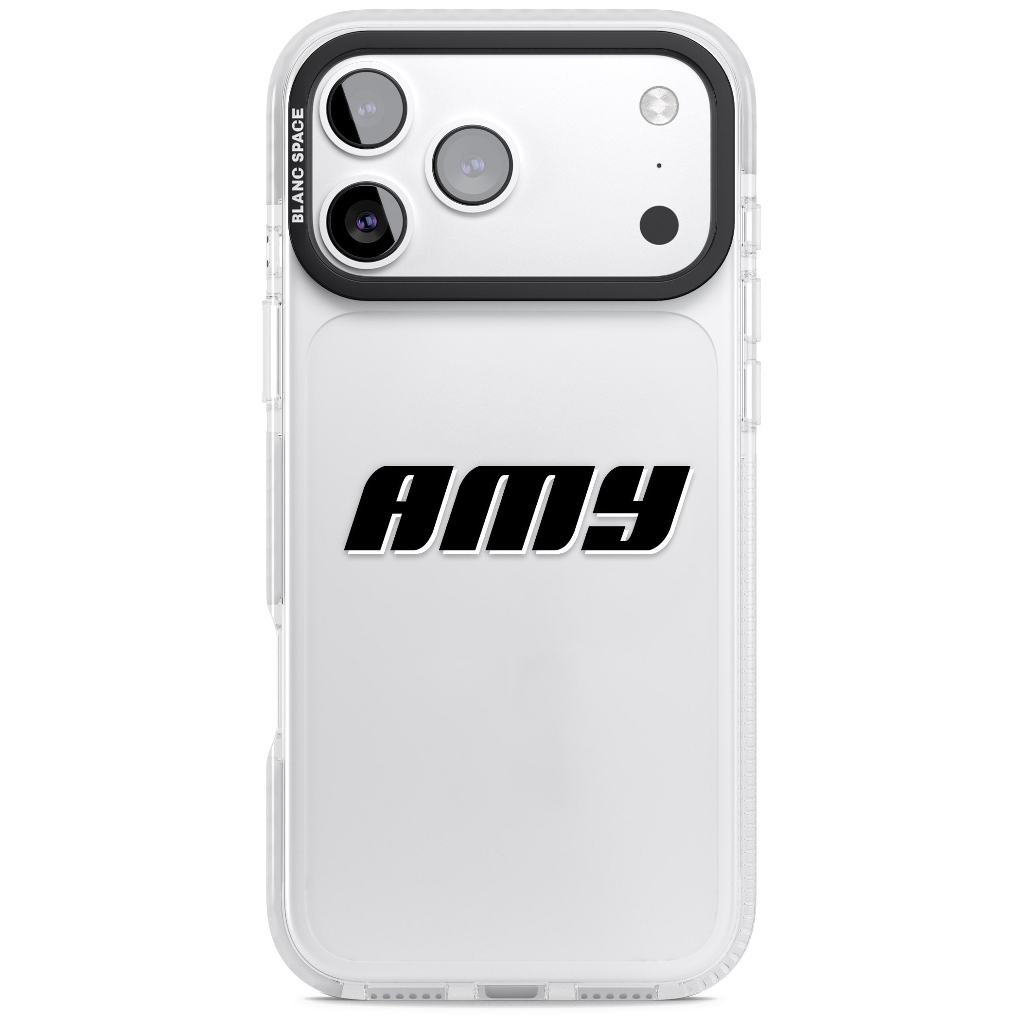 Personalised Bold Name iPhone 17 Pro Max Impact Clear Phone Case