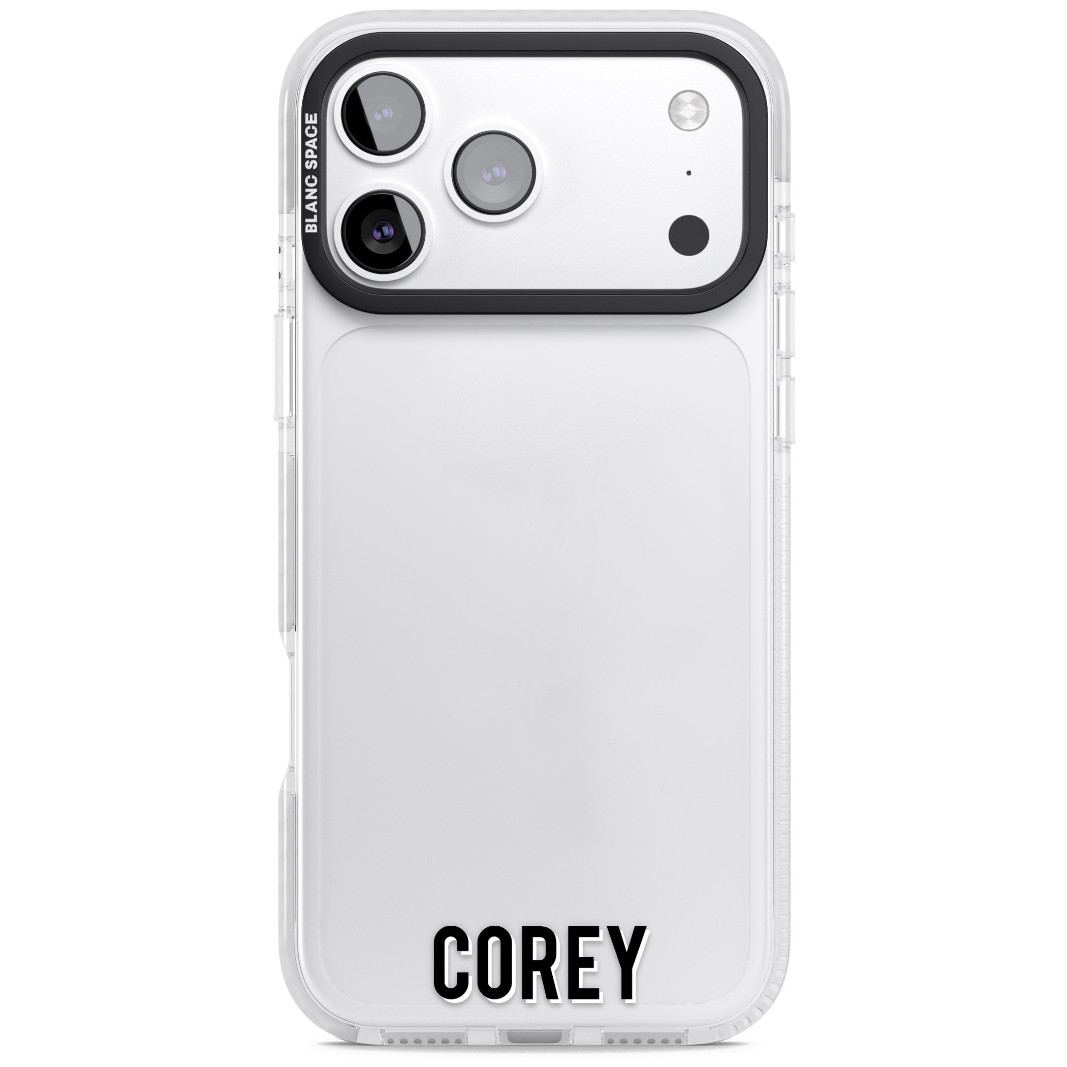 Personalised Bottom Name iPhone 17 Pro Max Impact Clear Phone Case
