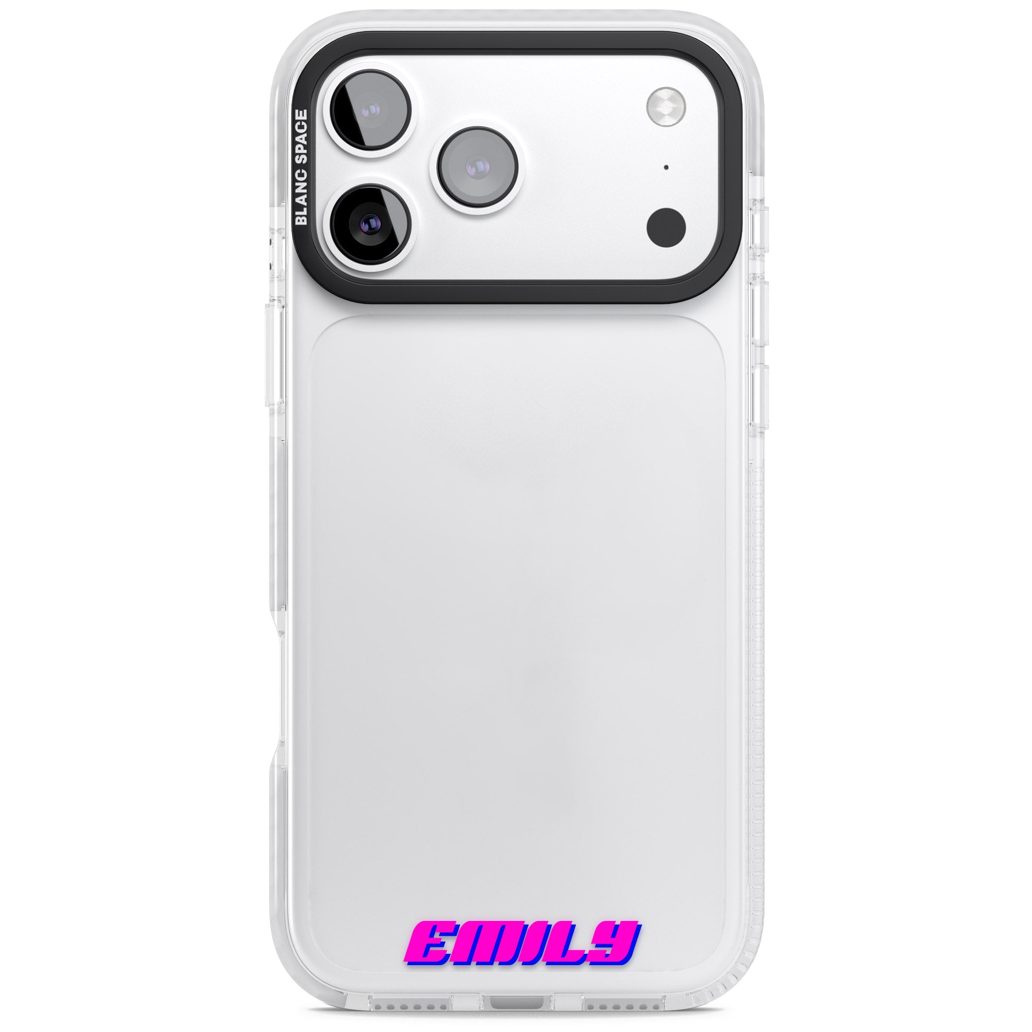 Personalised Cool Bottom Name iPhone 17 Pro Impact Clear Phone Case