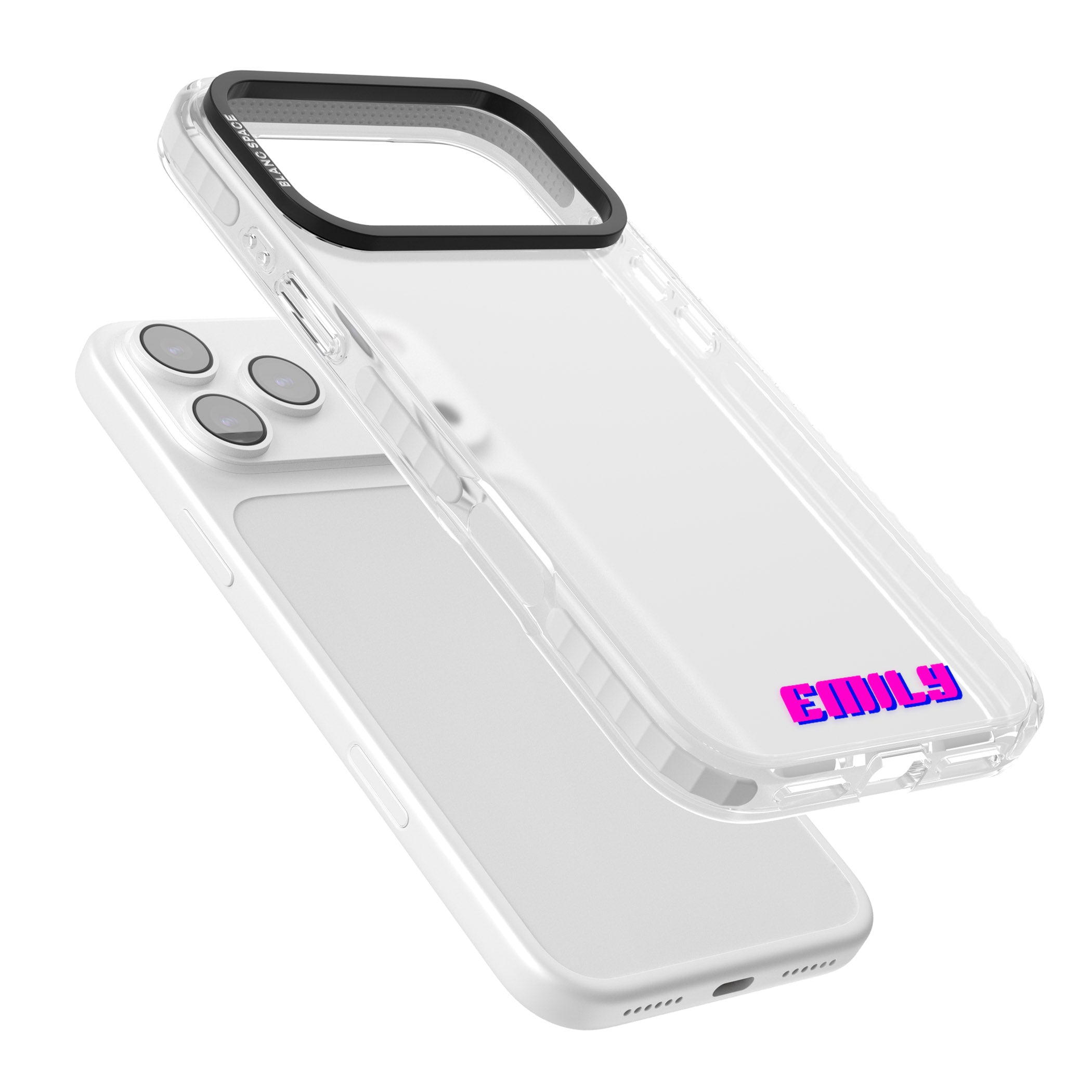 Personalised Cool Bottom Name iPhone 17 Pro Impact Clear Phone Case Colours