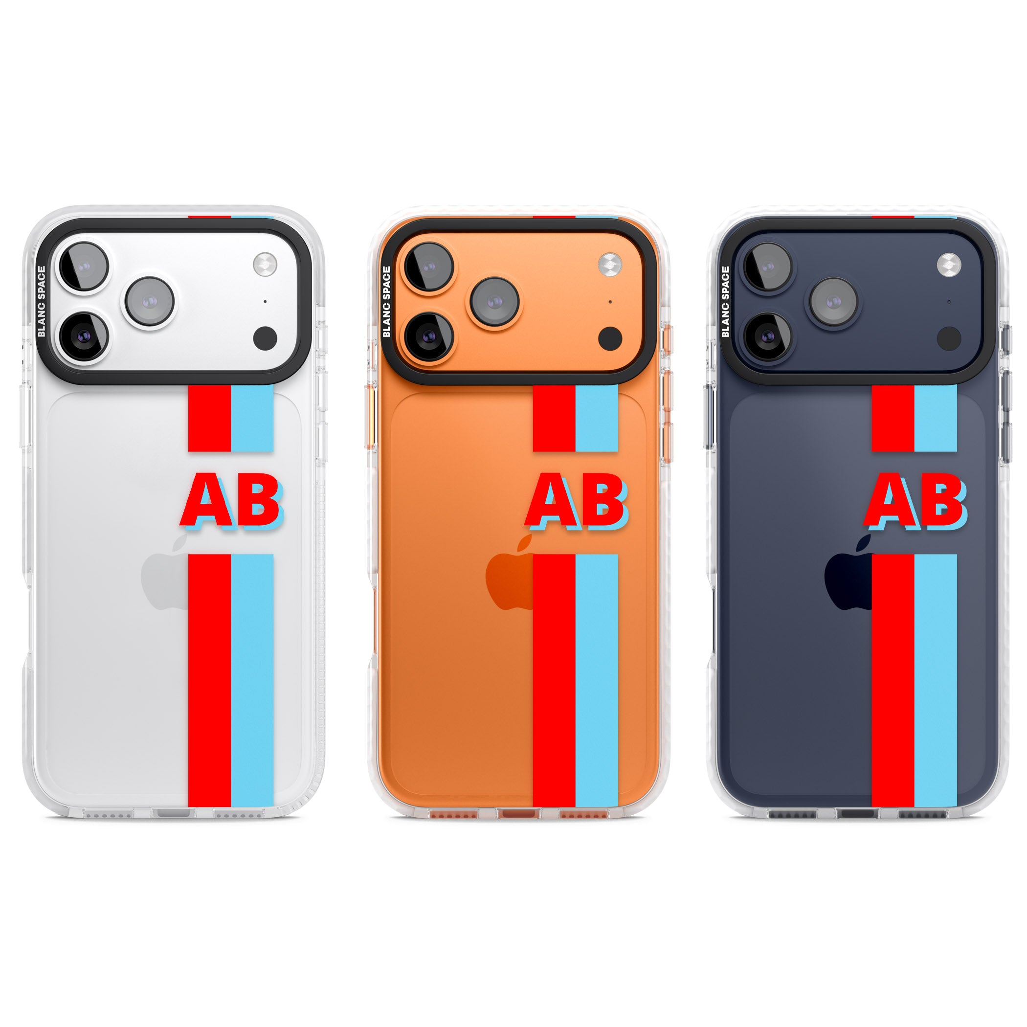 Personalised Bold Striped iPhone 17 Pro Impact Clear Phone Case APT Impact Protection