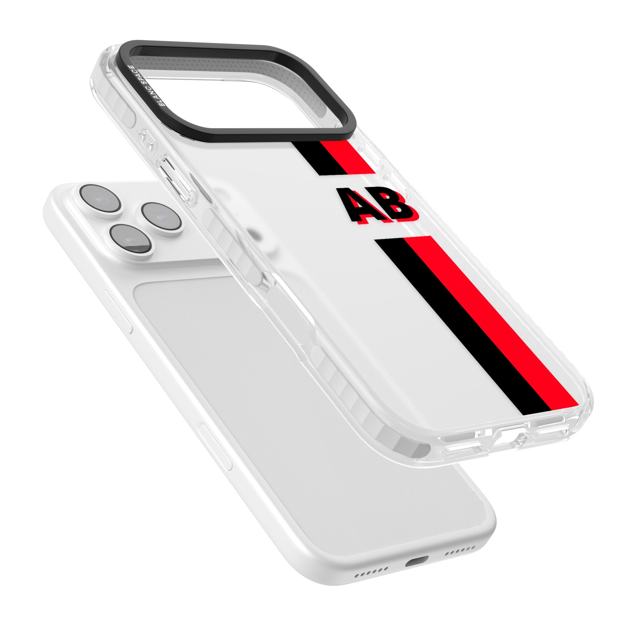 Personalised Bold Stripe iPhone 17 Pro Max Impact Clear Phone Case Colours