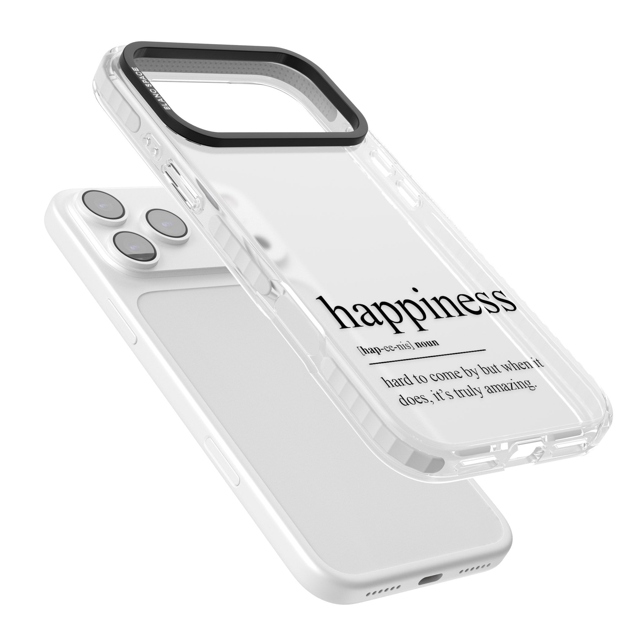 Happiness iPhone 17 Pro Impact Clear Phone Case Colours