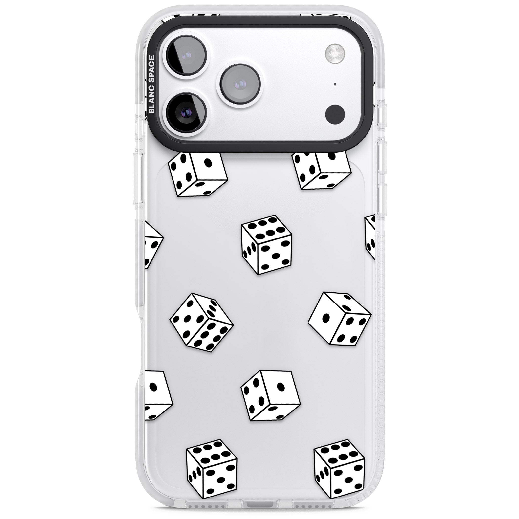 Clear Dice Pattern iPhone 17 Pro Max Impact Clear Phone Case