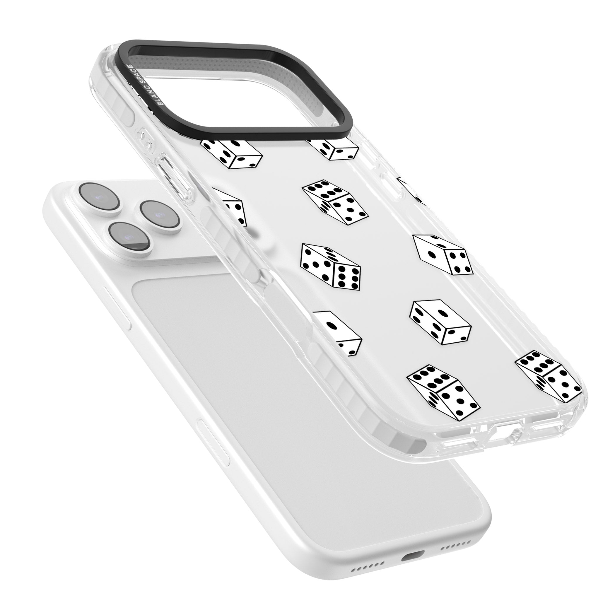 Clear Dice Pattern iPhone 17 Pro Impact Clear Phone Case Colours