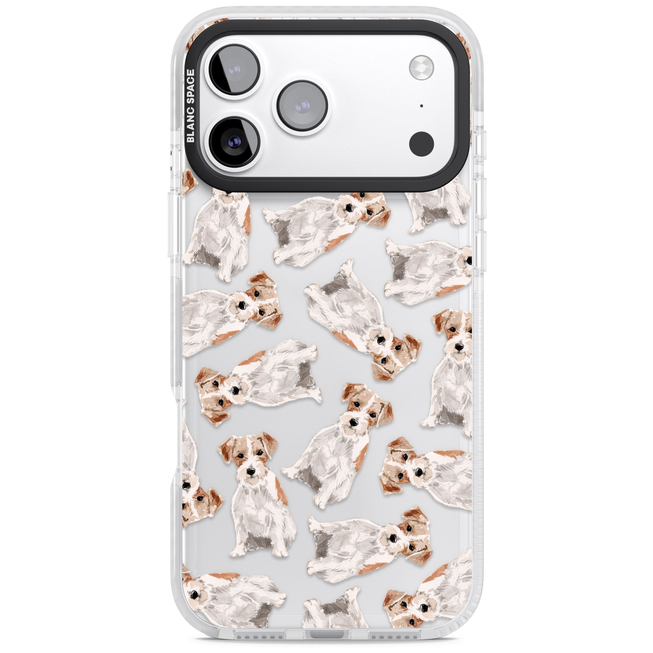 Whimsical Wirehaired Jack Russell iPhone 17 Pro Impact Clear Phone Case