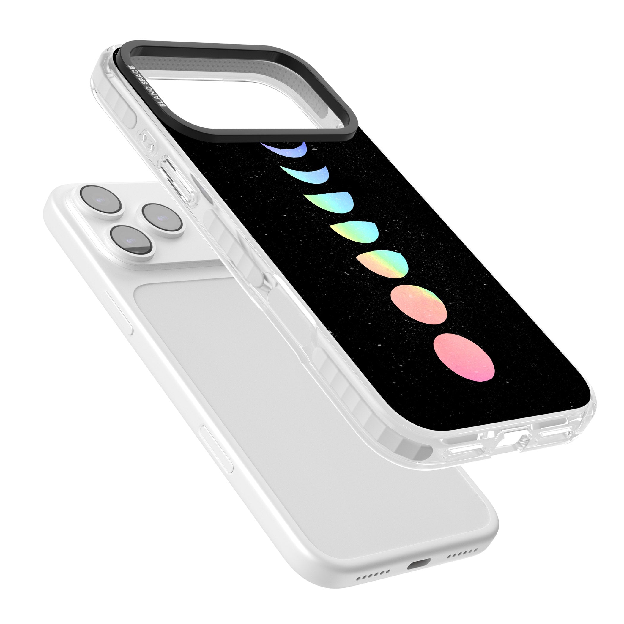 Pastel Moon Phases iPhone 17 Pro Impact Clear Phone Case Colours