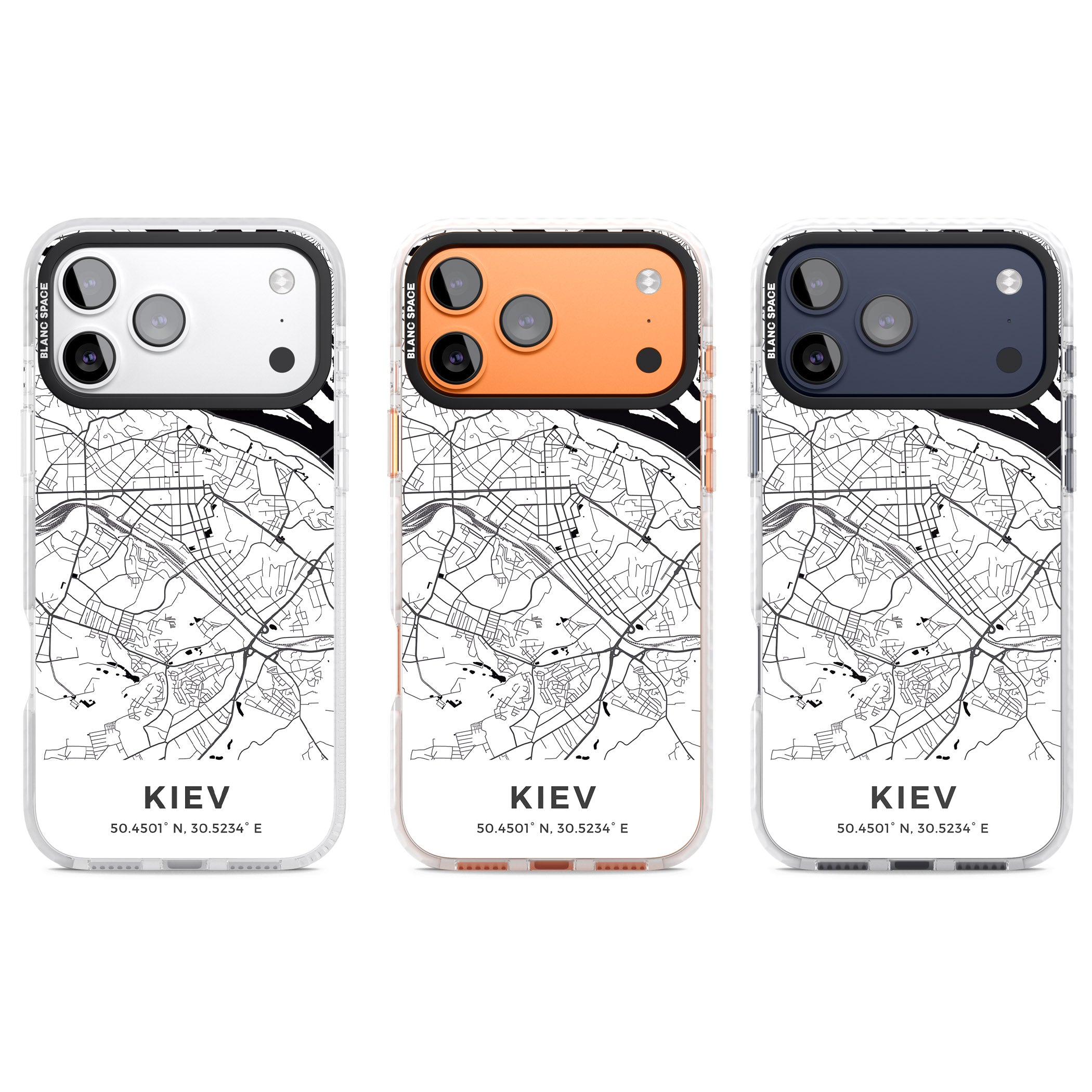 Kiev Map iPhone 17 Pro Impact Clear Phone Case APT Impact Protection