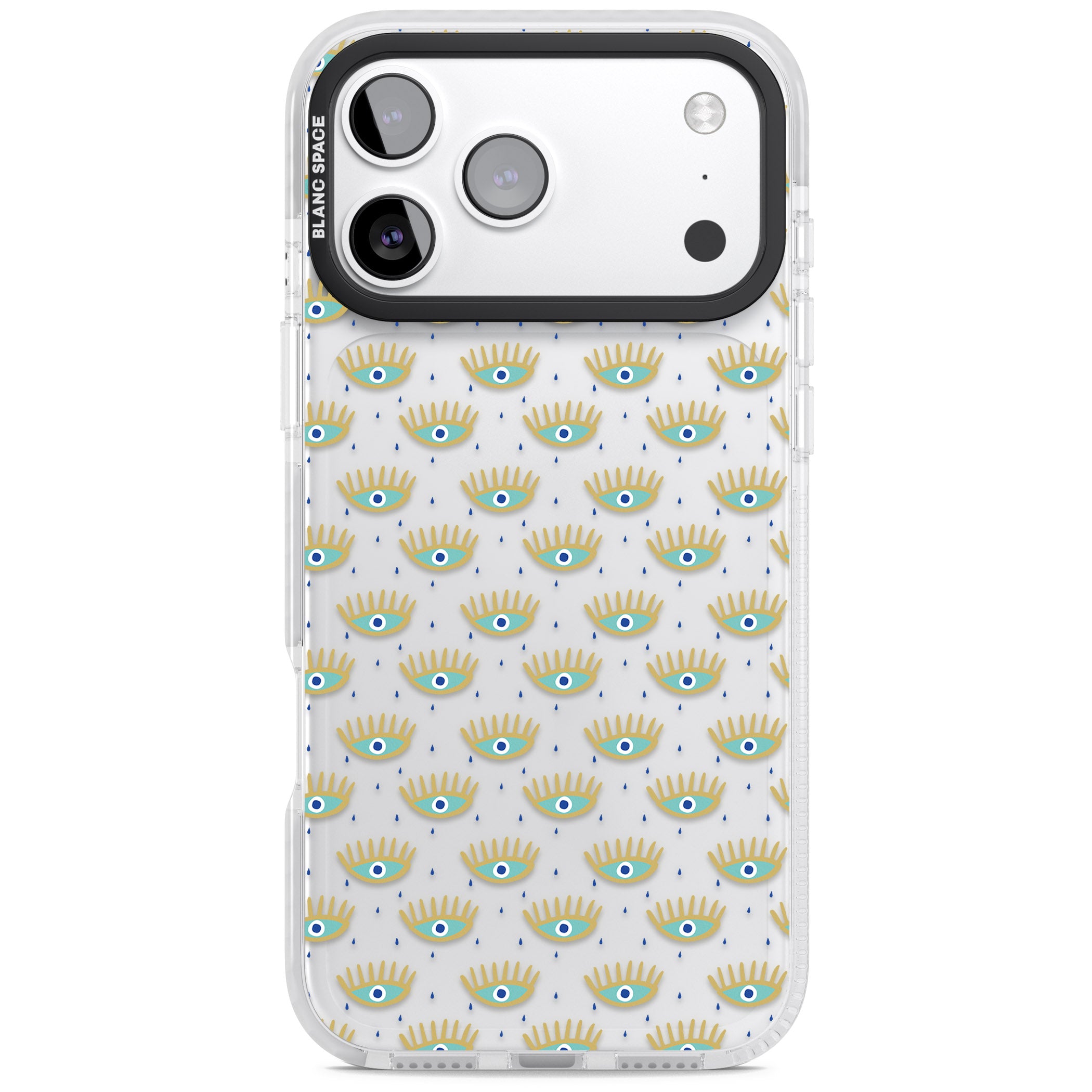 Crying Eyes Pattern iPhone 17 Pro Impact Clear Phone Case