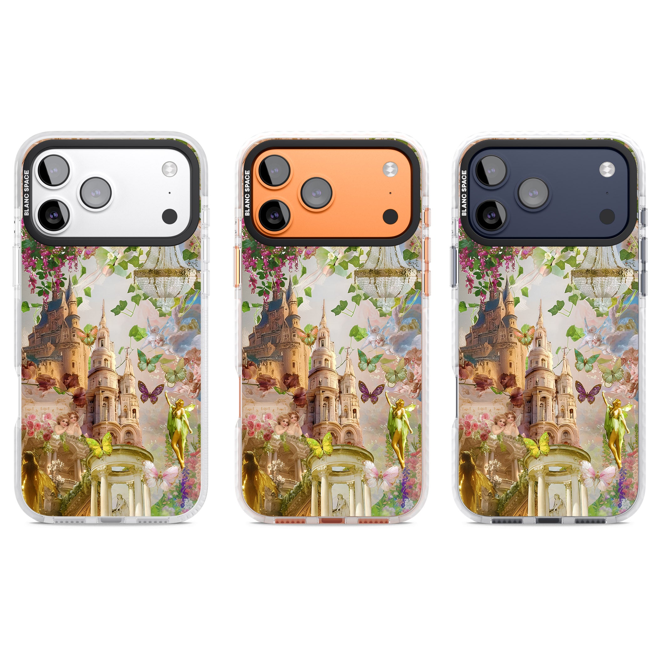 Fairies & Castles Collage iPhone 17 Pro Impact Clear Phone Case APT Impact Protection