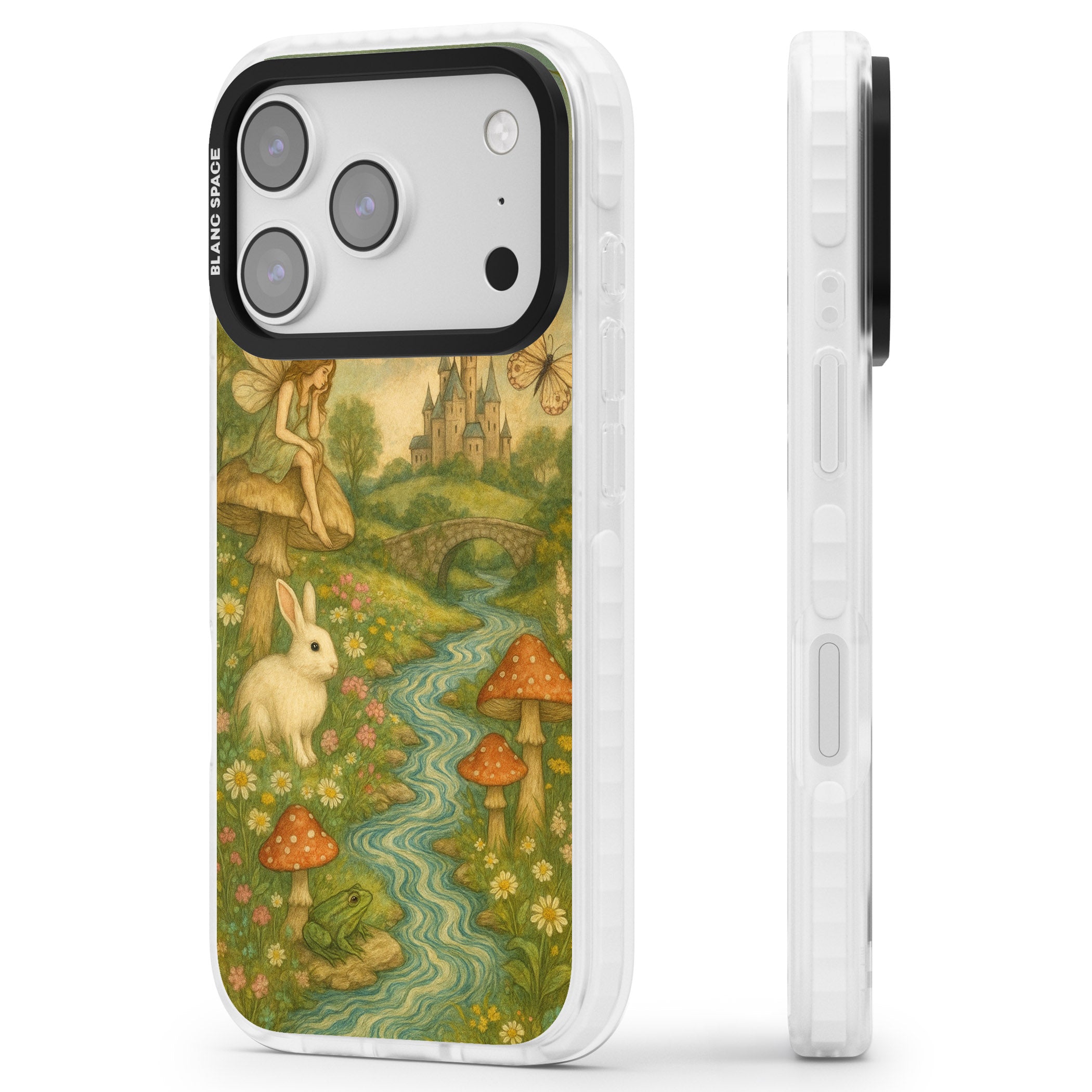 Castle Fairy iPhone 17 Pro Impact Clear Phone Case Side Profile