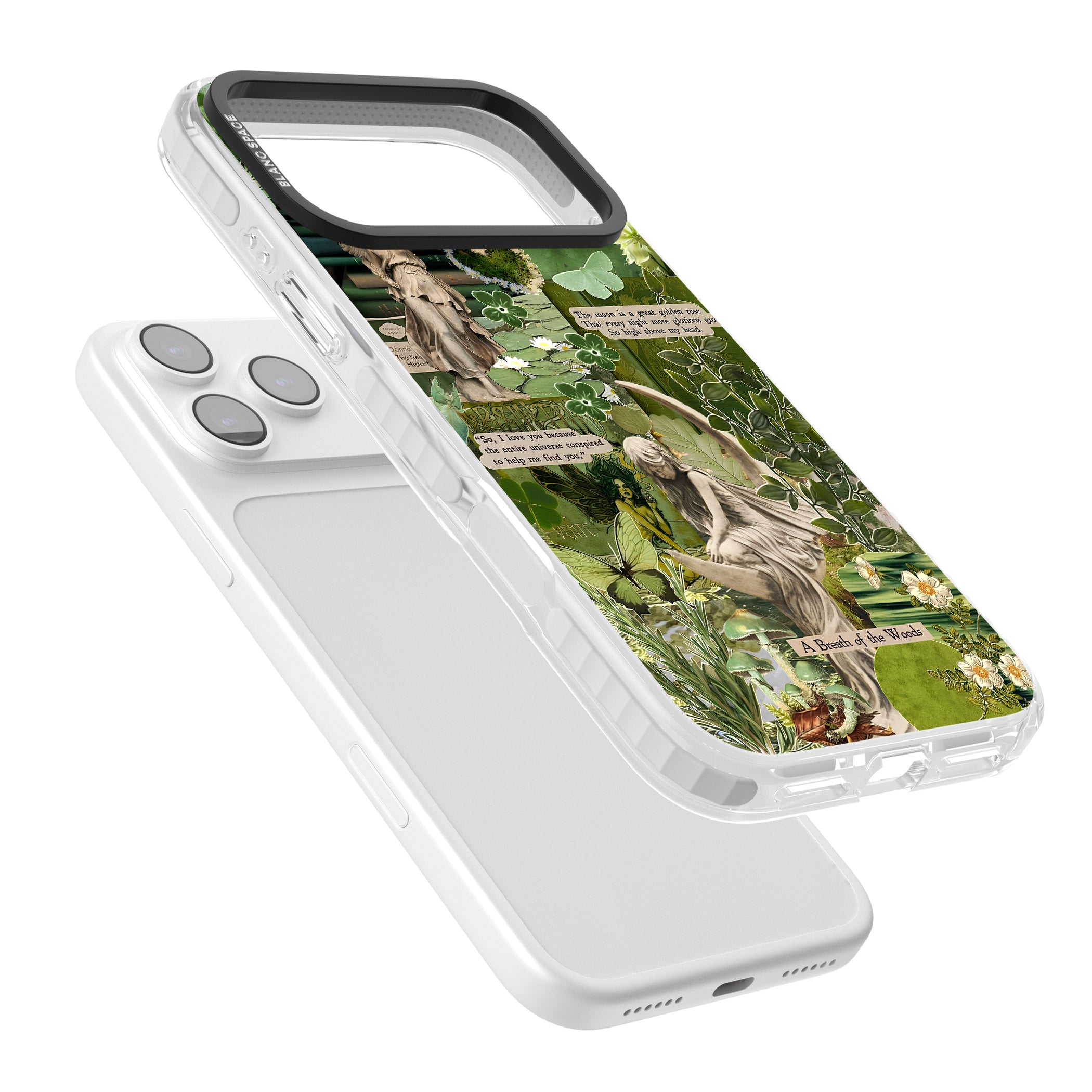 Enchanted Forest Green iPhone 17 Pro Impact Clear Phone Case Colours