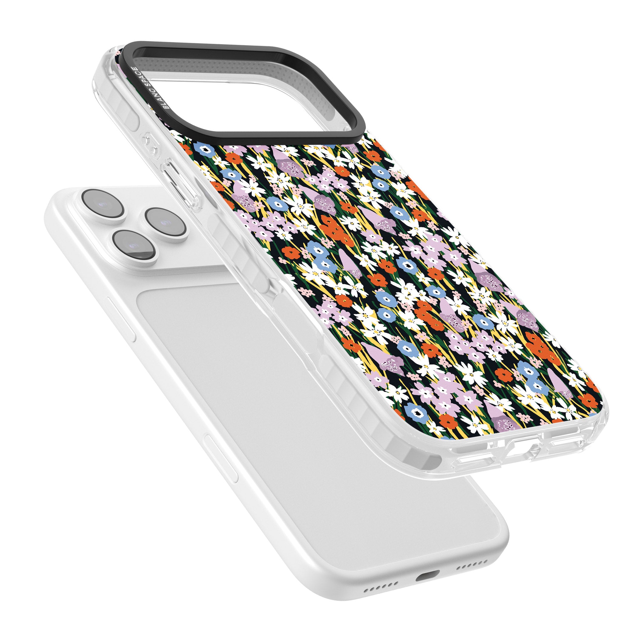 Energetic Floral Mix iPhone 17 Pro Impact Clear Phone Case Colours