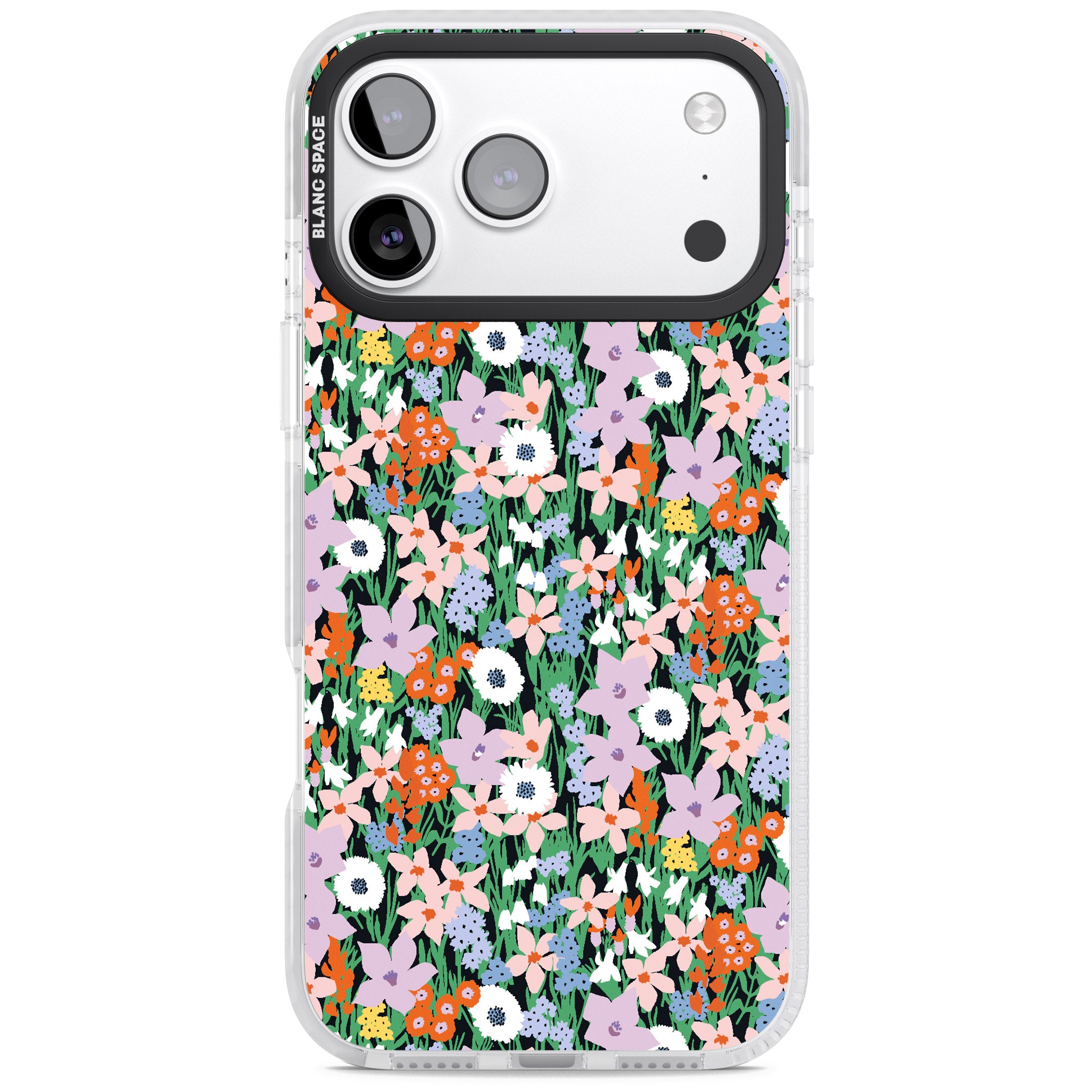 Jazzy Floral Mix iPhone 17 Pro Impact Clear Phone Case