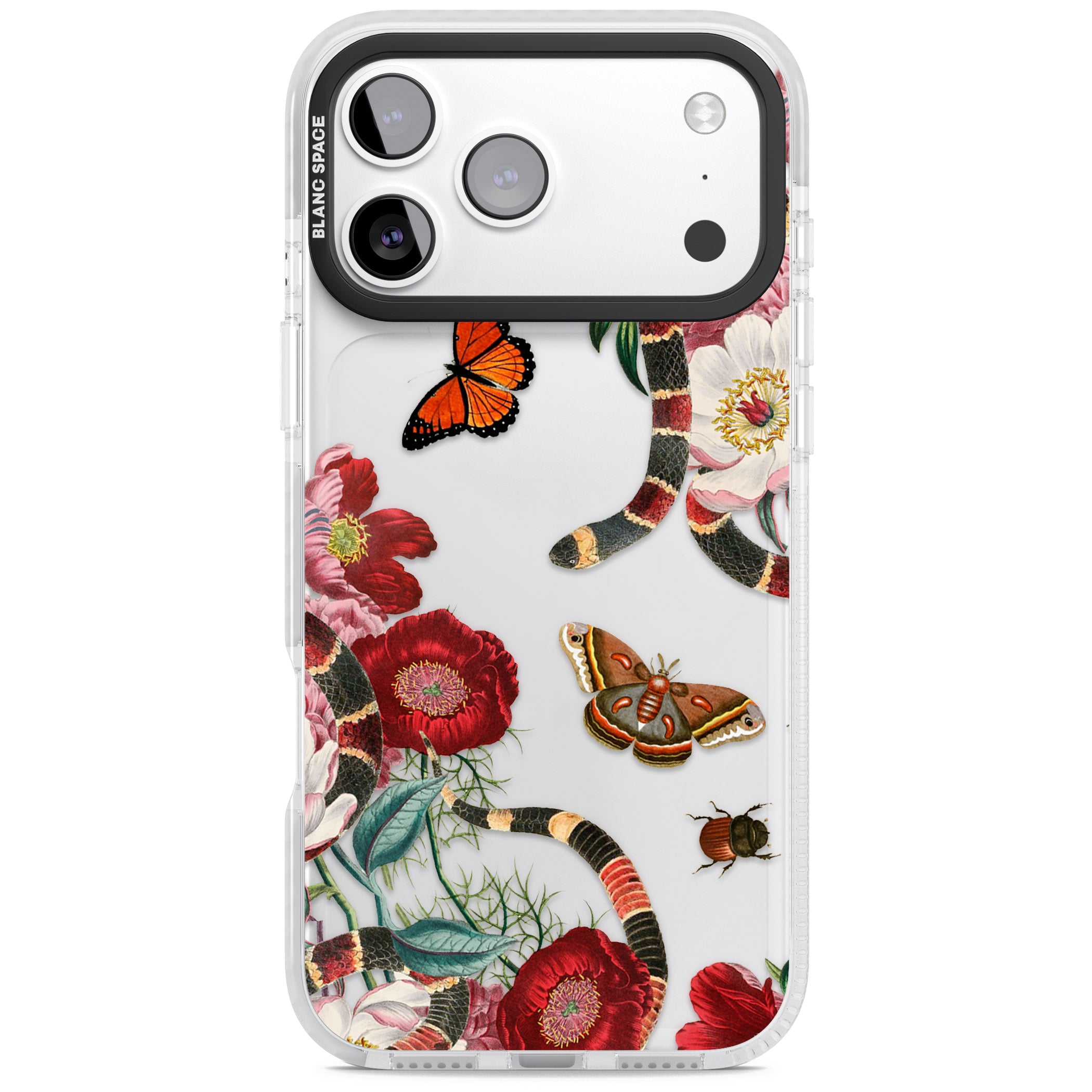 Botanical Snake iPhone 17 Pro Impact Clear Phone Case