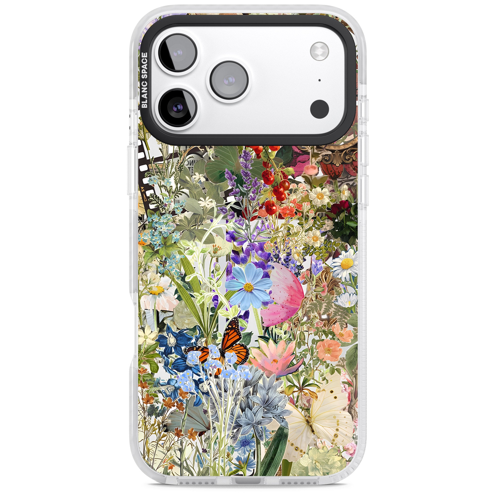 Flower Mix Collage iPhone 17 Pro Impact Clear Phone Case
