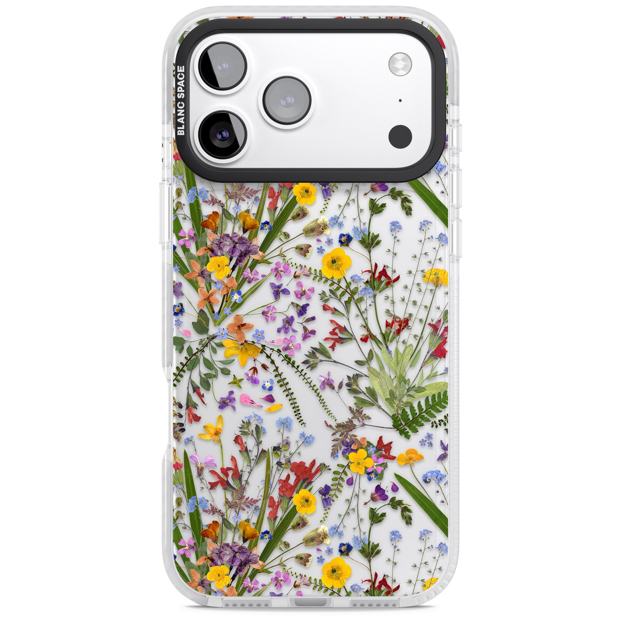 Wildflower & Leaves iPhone 17 Pro Impact Clear Phone Case