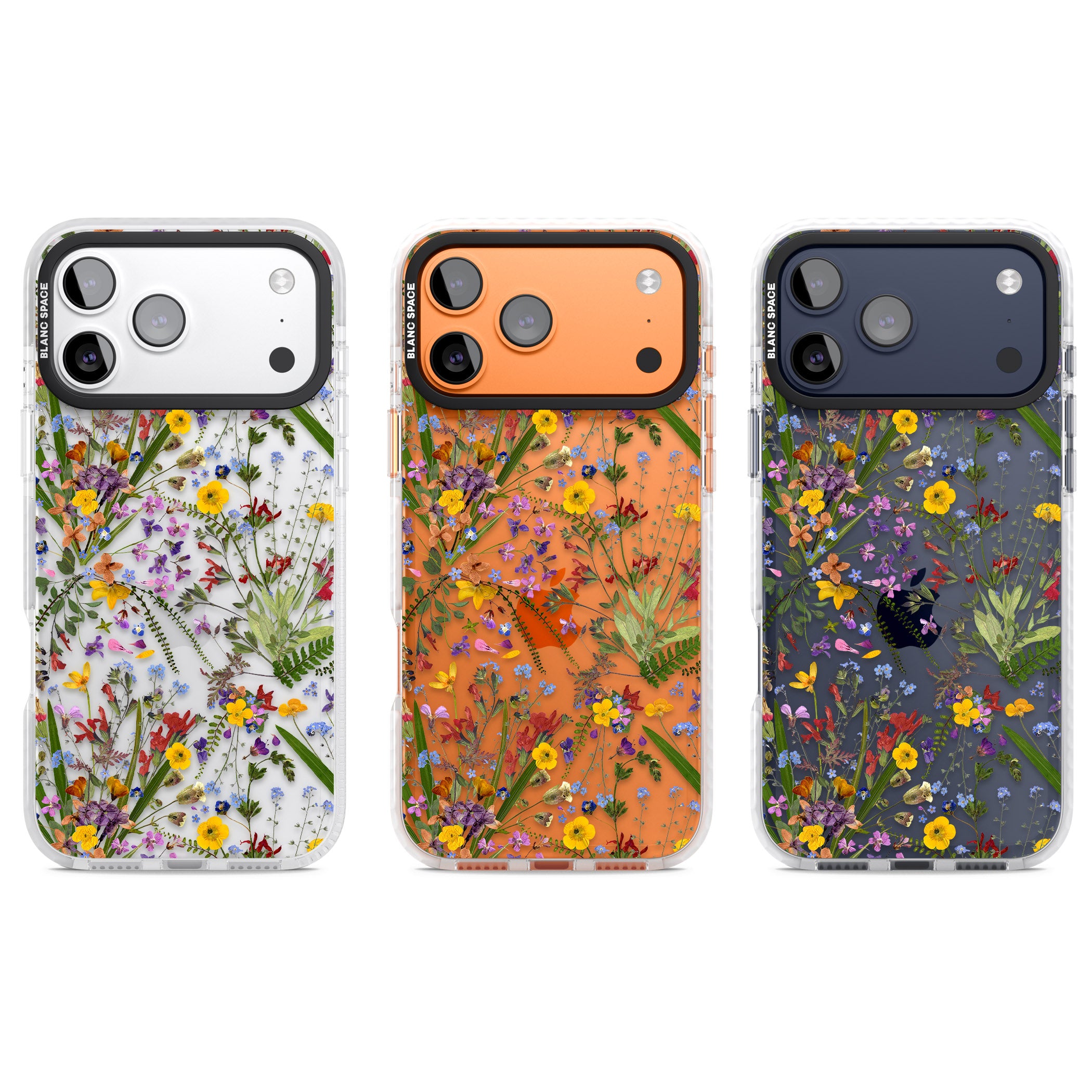 Wildflower & Leaves iPhone 17 Pro Impact Clear Phone Case APT Impact Protection