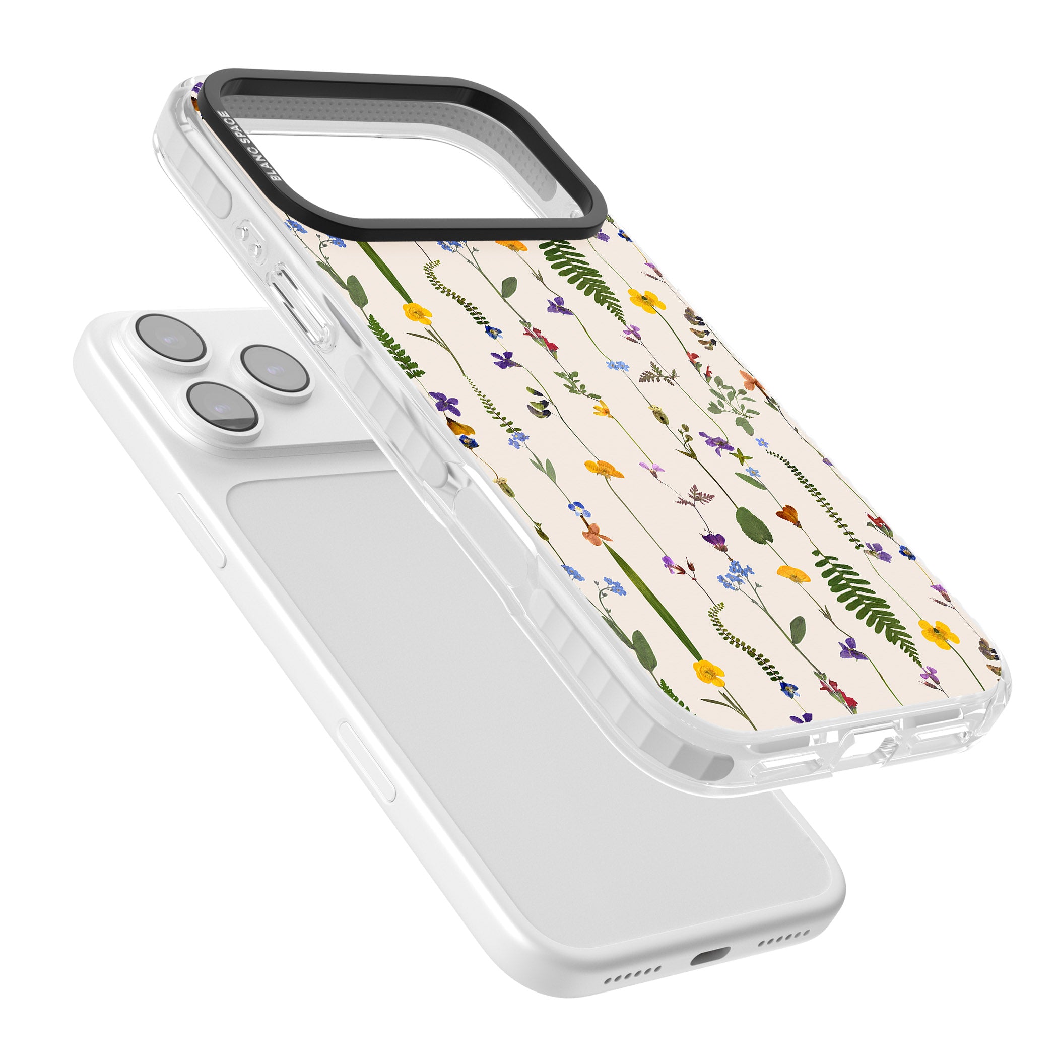 Wildflower Vertical iPhone 17 Pro Impact Clear Phone Case Colours