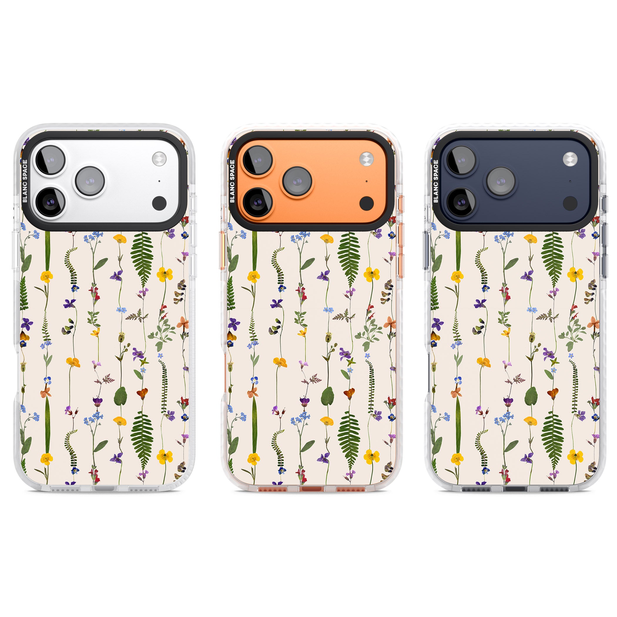 Wildflower Vertical iPhone 17 Pro Impact Clear Phone Case APT Impact Protection
