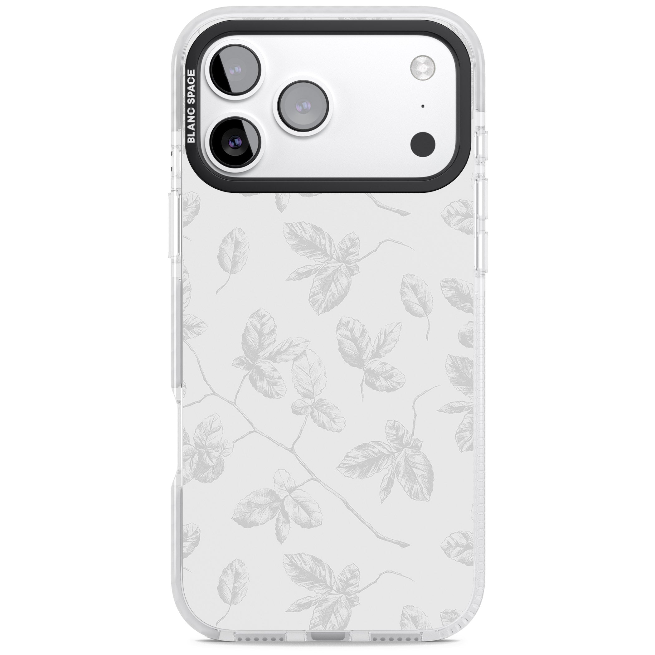 Grey Vine Botanical iPhone 17 Pro Impact Clear Phone Case