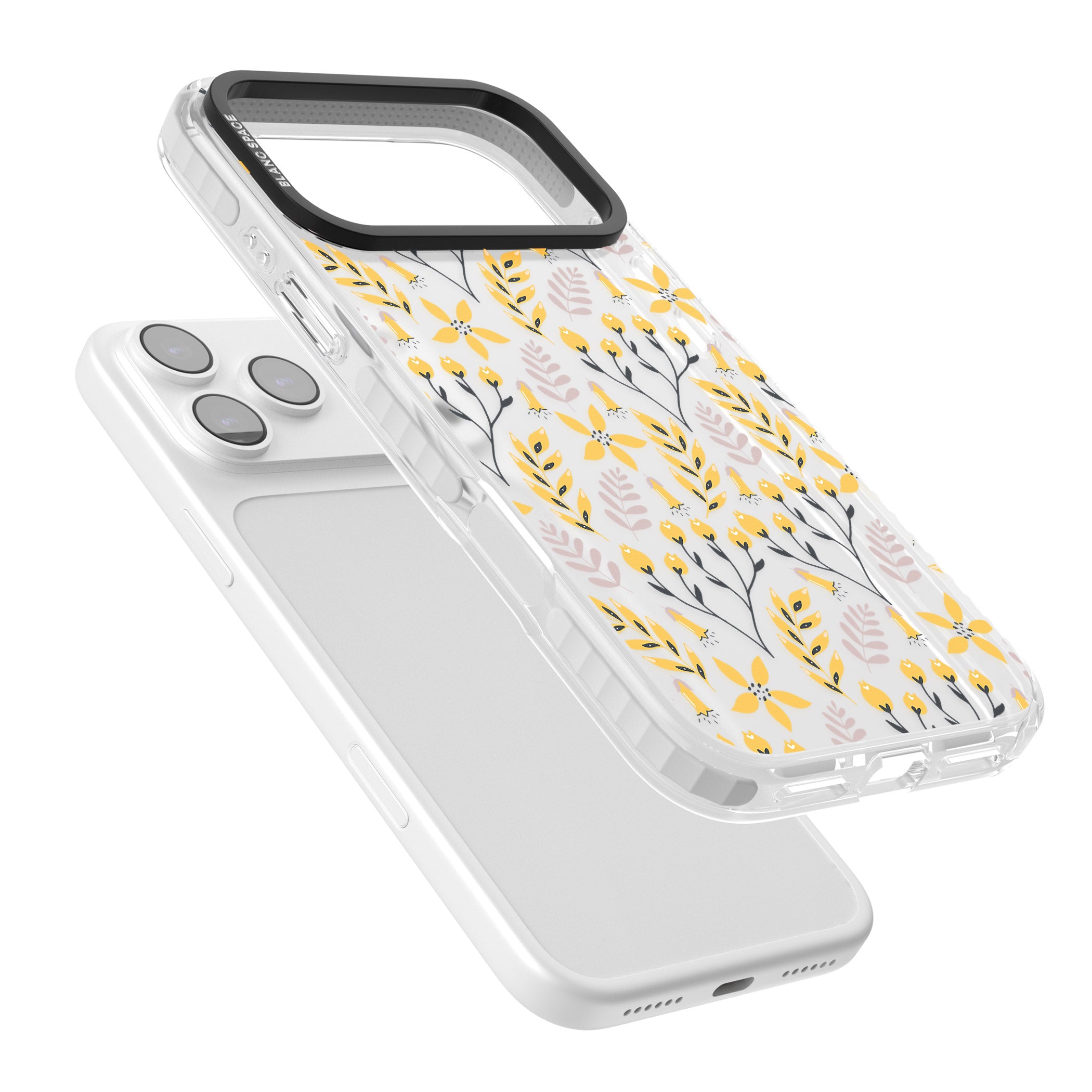 Yellow Floral Vibrance iPhone 17 Pro Max Impact Clear Phone Case Colours