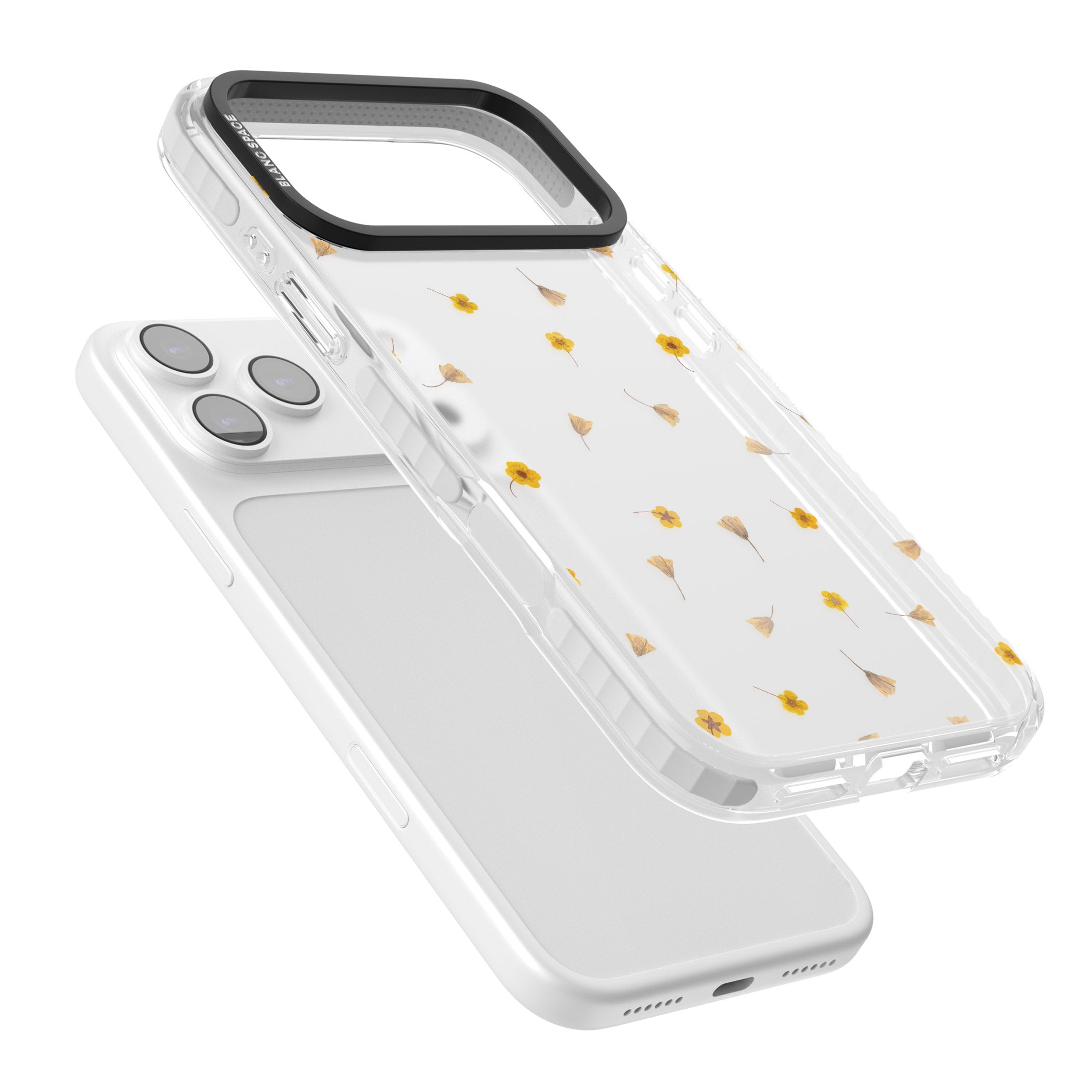Tiny Yellow Flower iPhone 17 Pro Impact Clear Phone Case Colours