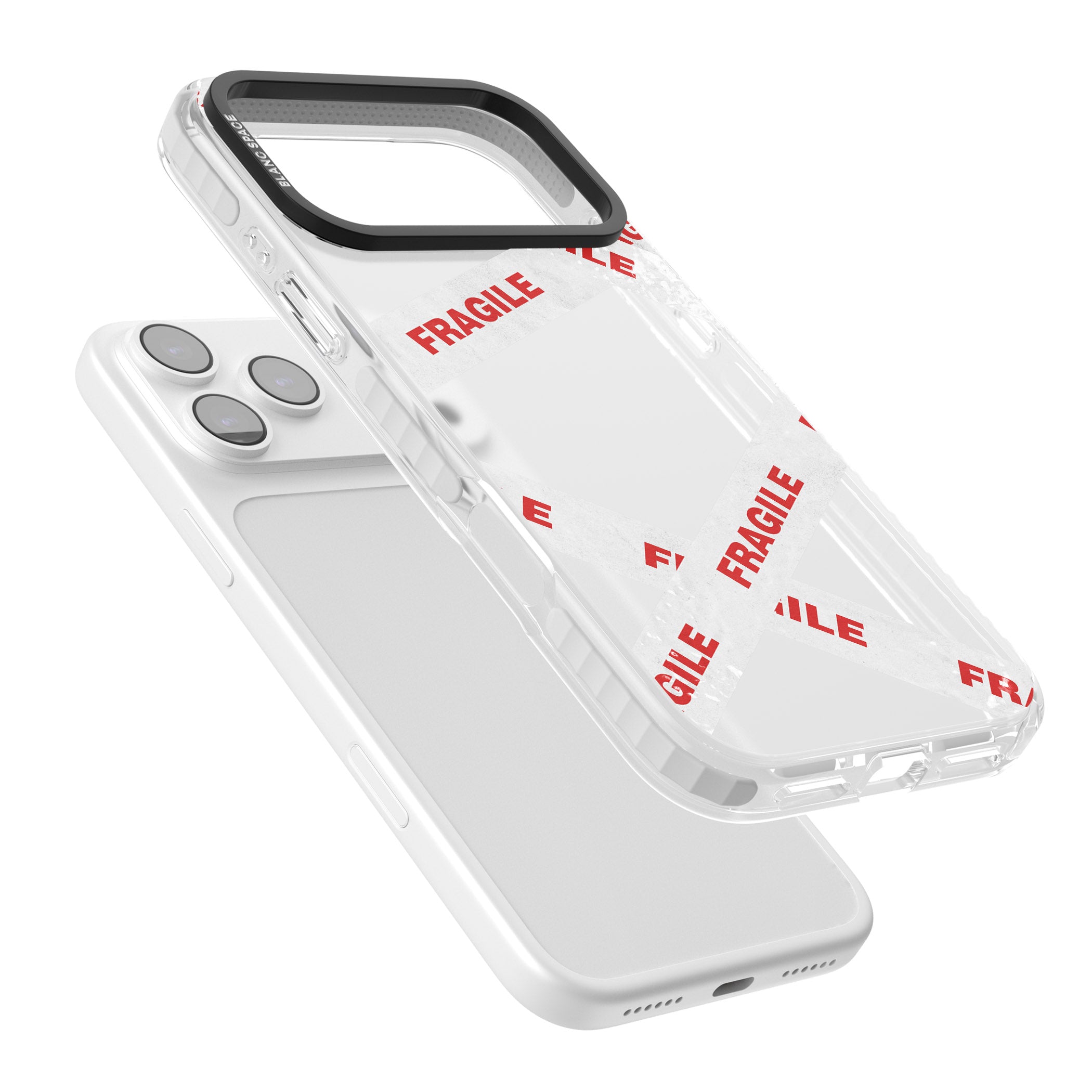 Fragile Tape iPhone 17 Pro Max Impact Clear Phone Case Colours