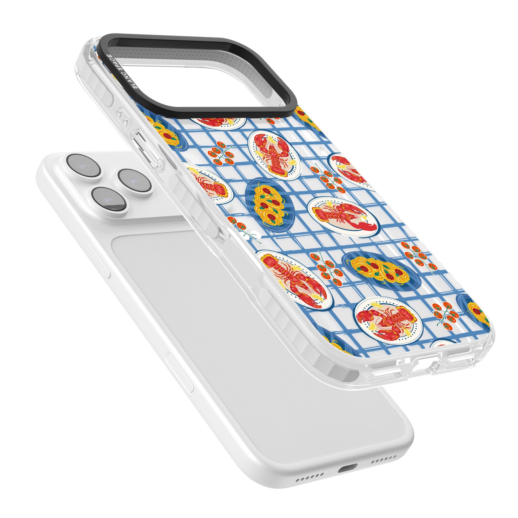 Lobster & Pasta Picnic iPhone 17 Pro Impact Clear Phone Case Colours