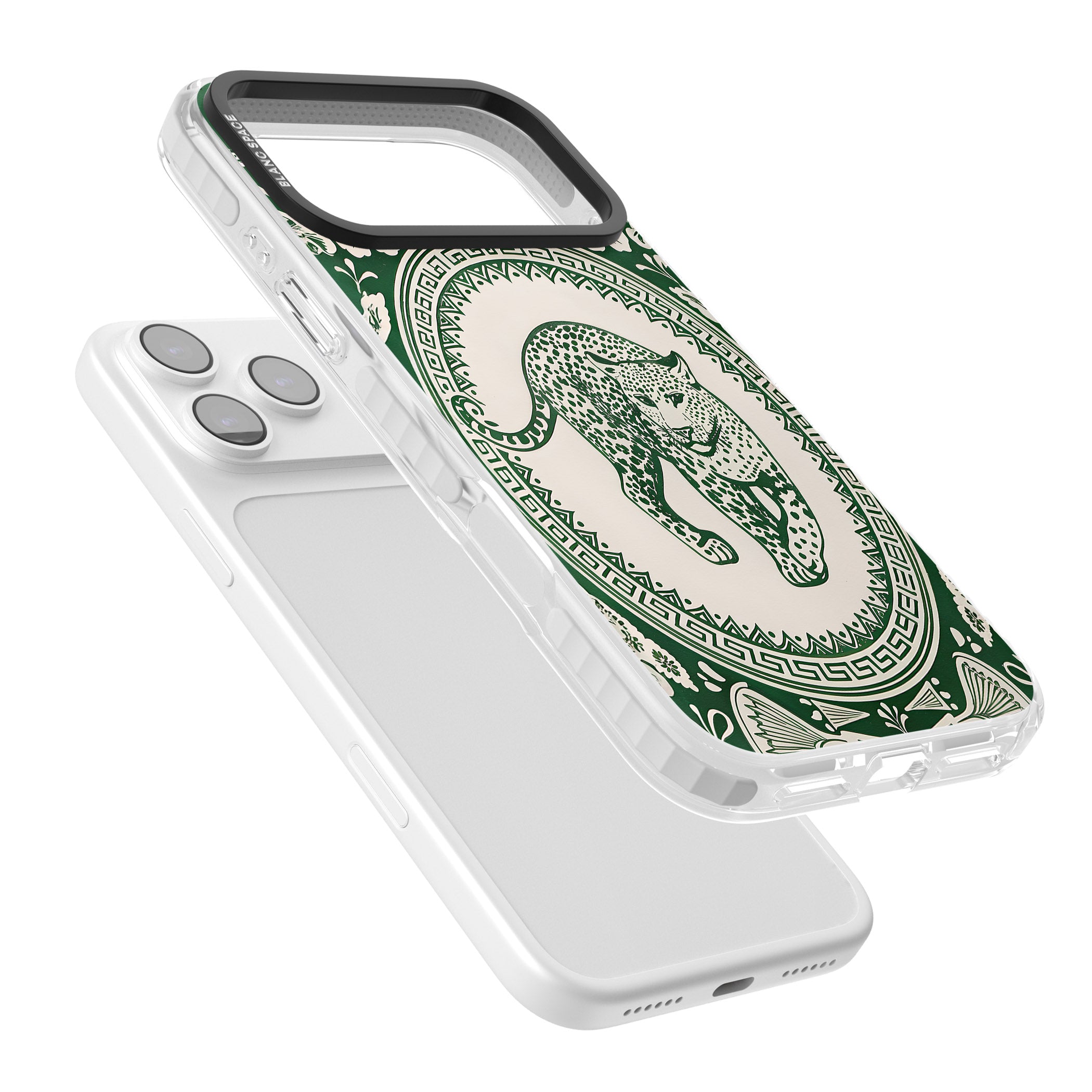 Green Leopard iPhone 17 Pro Impact Clear Phone Case Colours