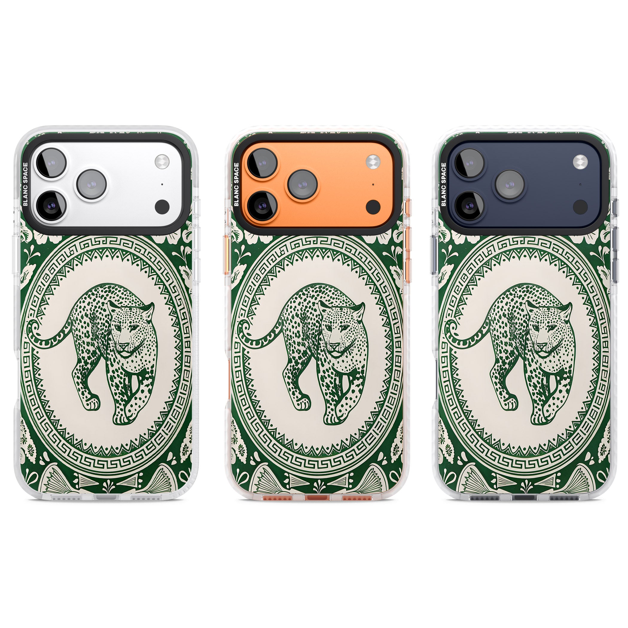 Green Leopard iPhone 17 Pro Impact Clear Phone Case APT Impact Protection