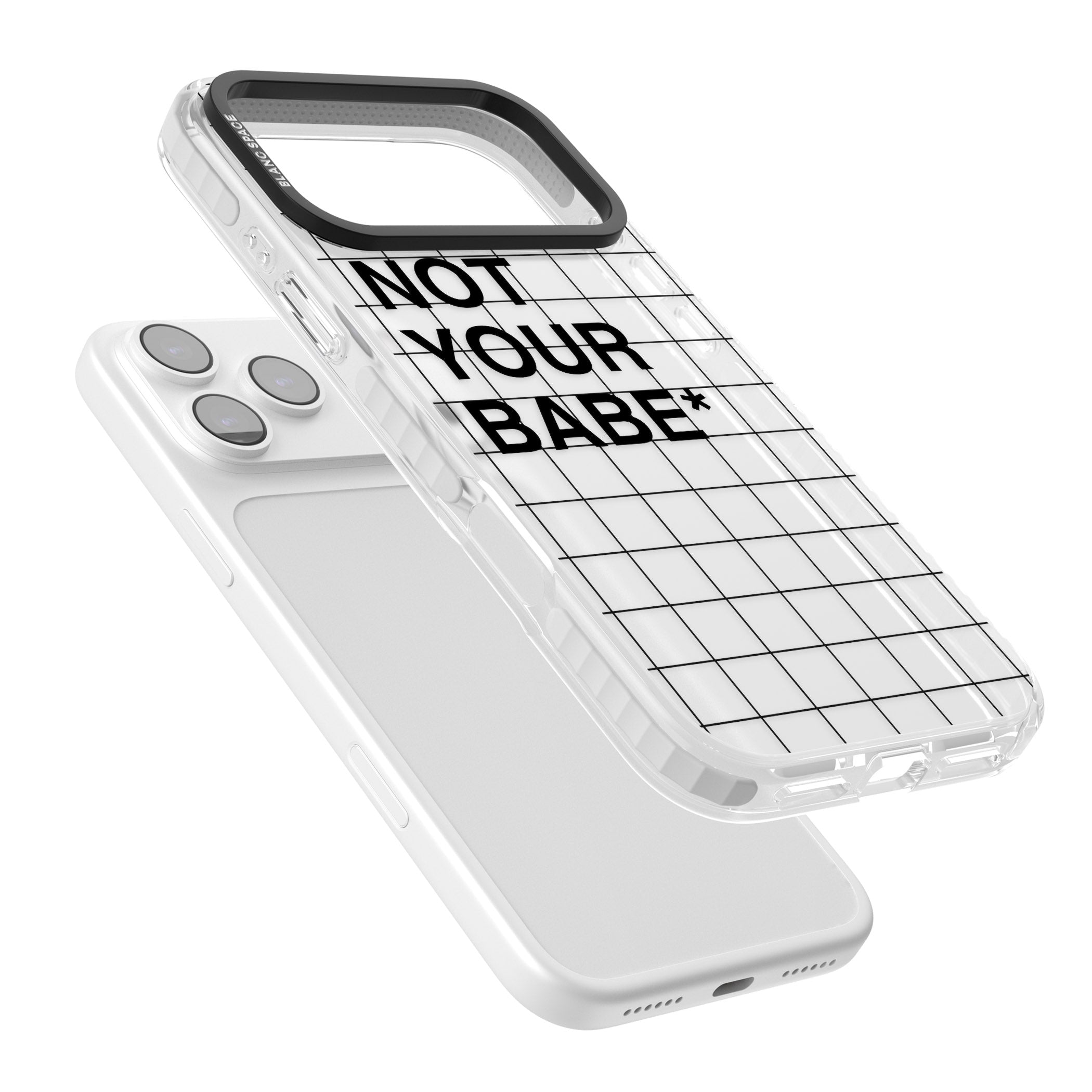 Not Your Babe iPhone 17 Pro Impact Clear Phone Case Colours