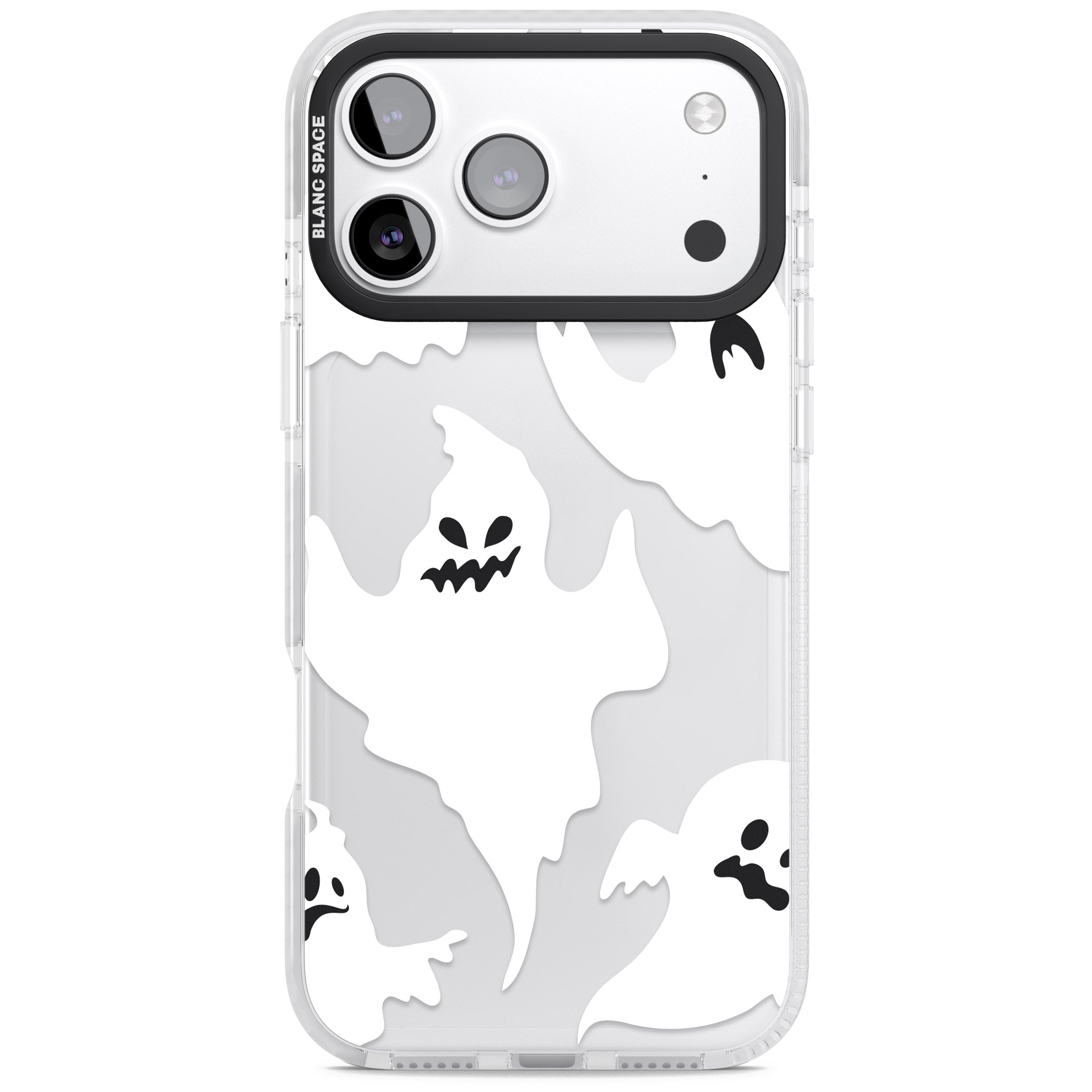 Ghost Pattern iPhone 17 Pro Impact Clear Phone Case