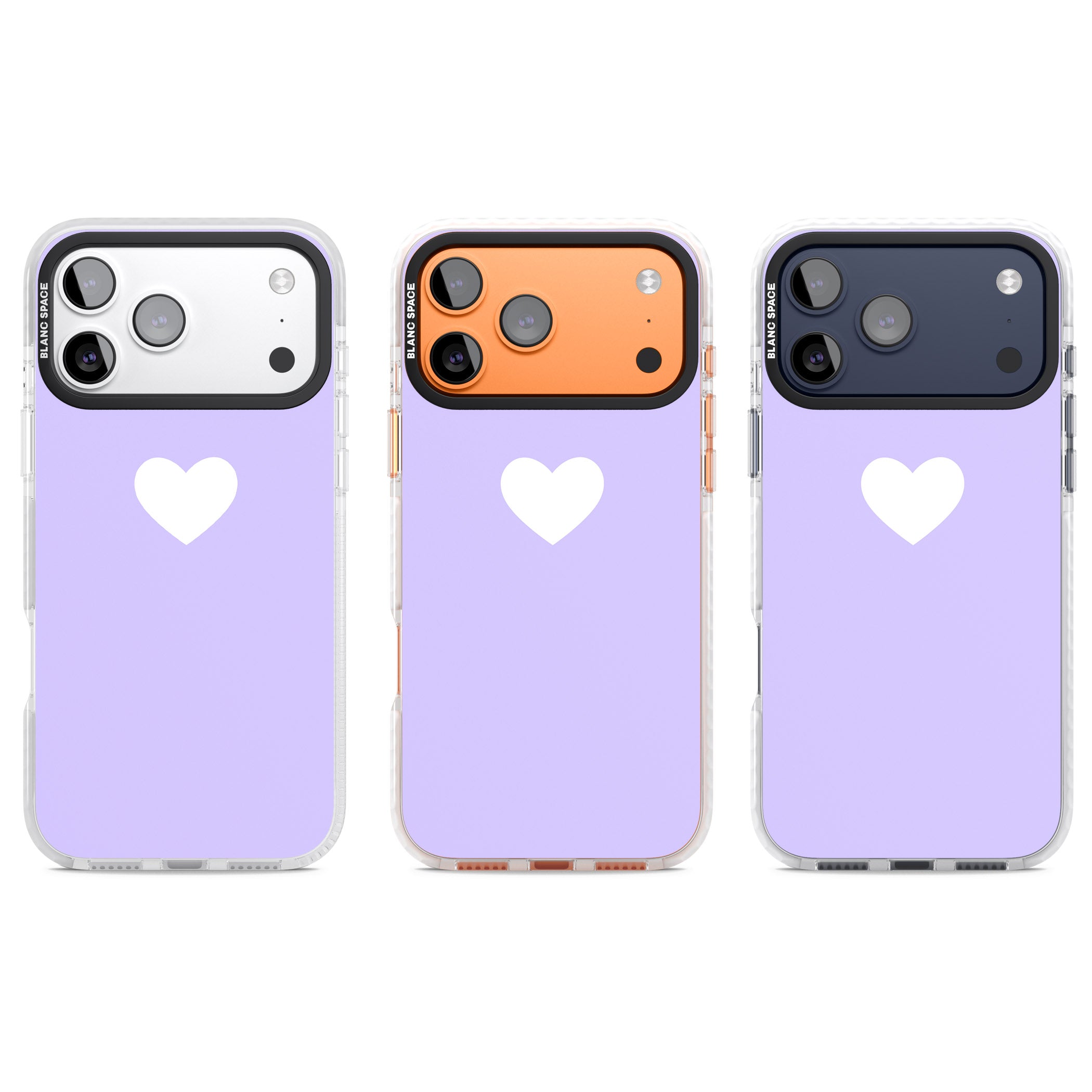 Pale Purple Heart iPhone 17 Pro Impact Clear Phone Case APT Impact Protection
