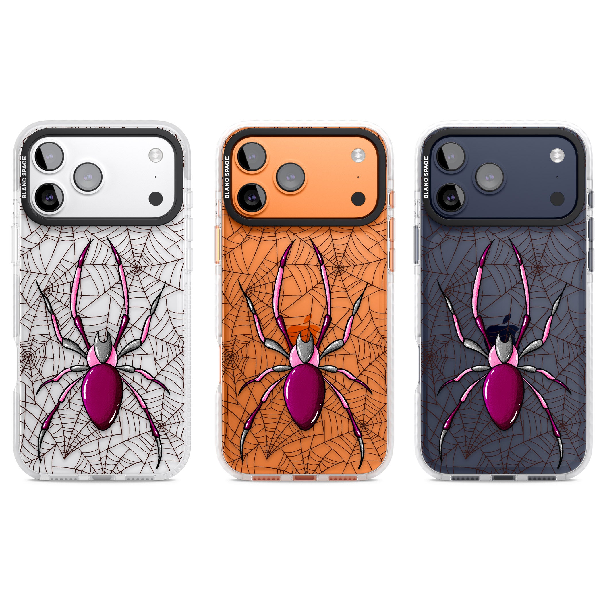 Arachnophobia iPhone 17 Pro Impact Clear Phone Case APT Impact Protection