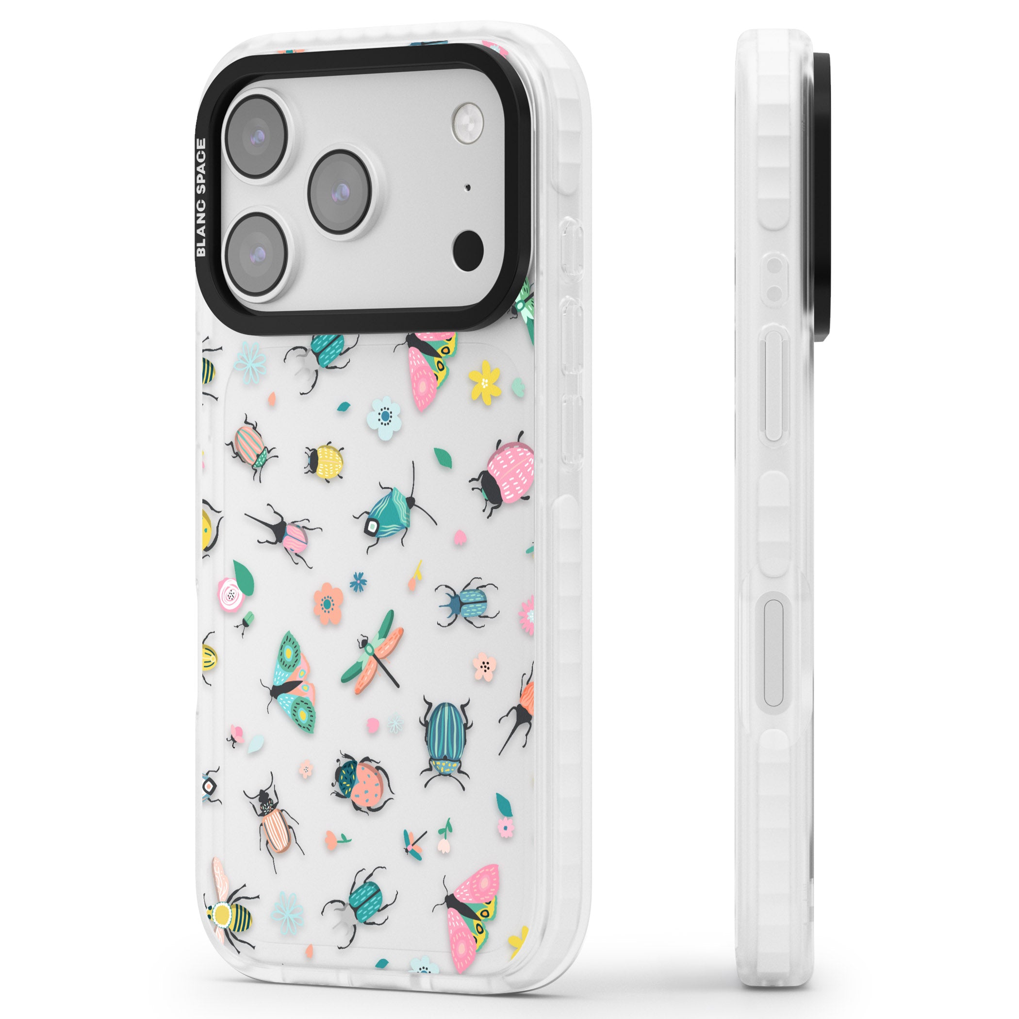 Playful Bug Life iPhone 17 Pro Impact Clear Phone Case Side Profile