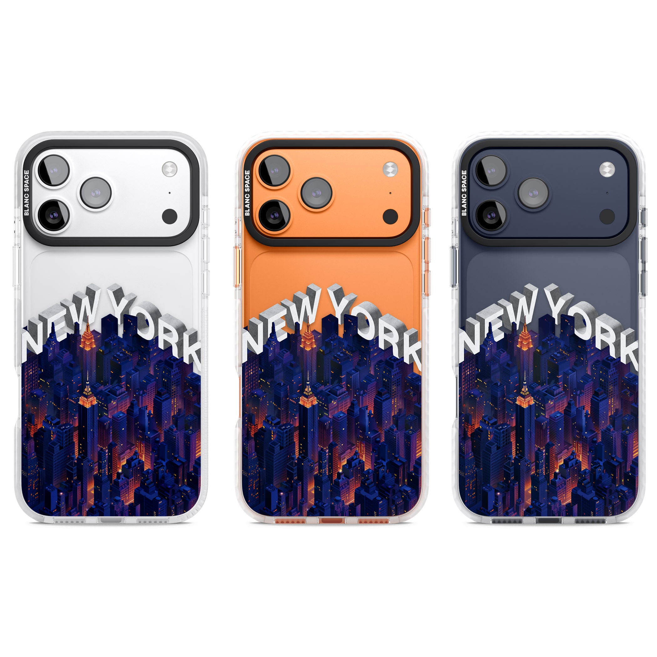 New York City iPhone 17 Pro Impact Clear Phone Case APT Impact Protection